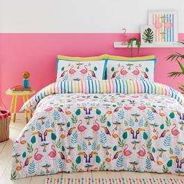 Soiree Tropical Leopard Pure Cotton Duvet Cover Set Green