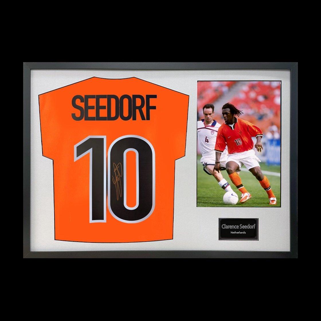 The Fan Cave Clarence Seedorf Signed Netherlands Shirt Classic - Orange - 750x750mm