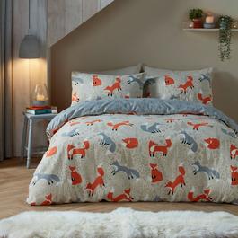 Fusion Foraging Fox Brushed Duvet Cover Set