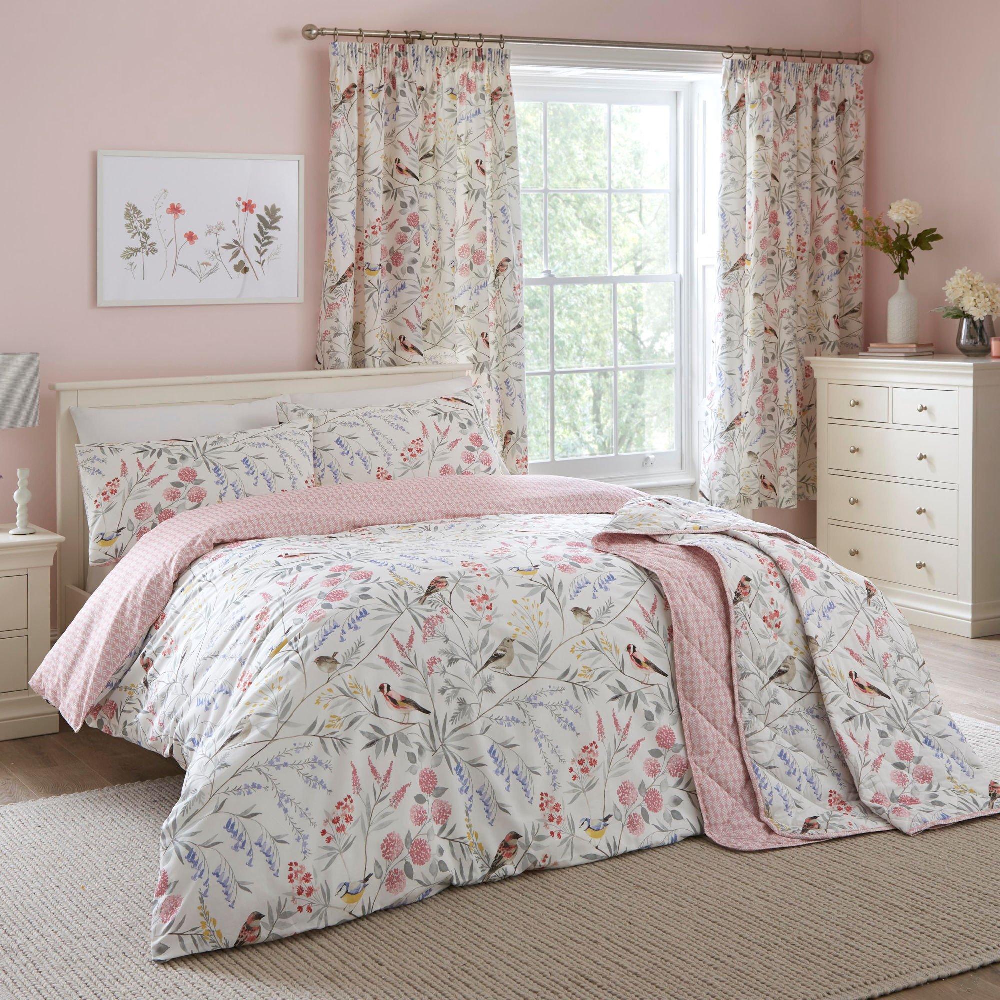 Pink - Dreams and Drapes - Caraway Reversible Duvet Cover Set - 5