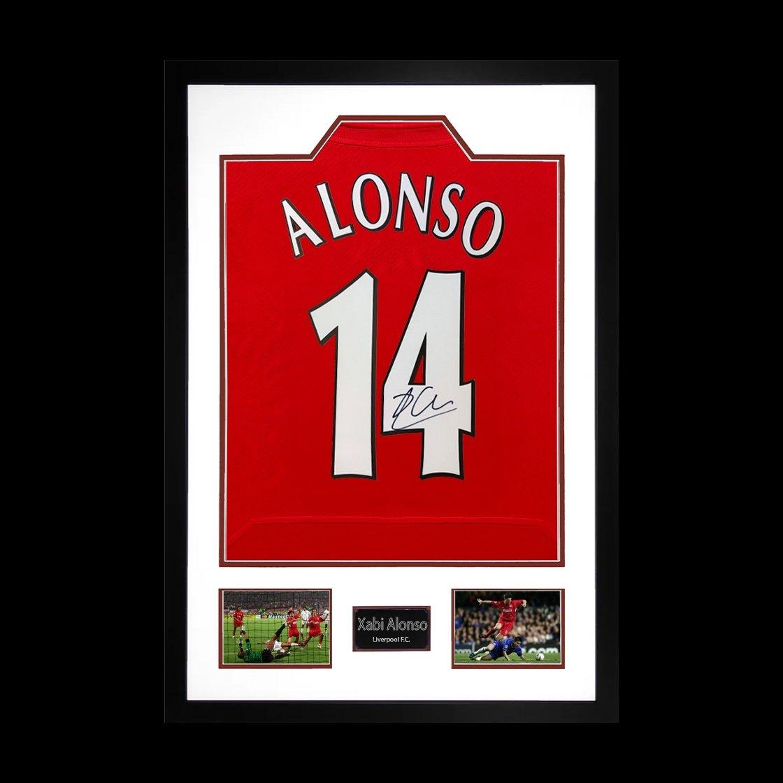 Red - The Fan Cave - Xabi Alonso Signed Liverpool Shirt Premium Frame - 1