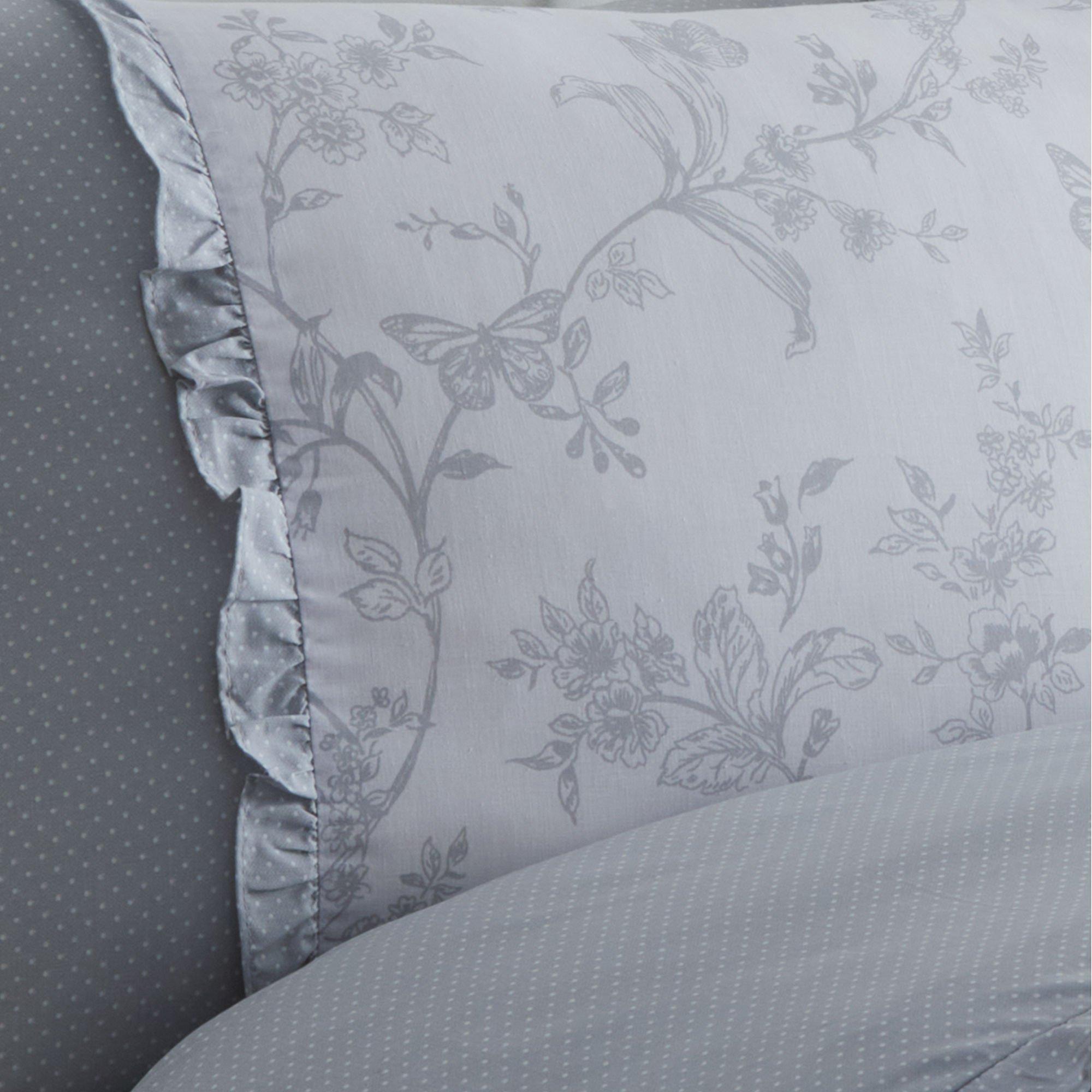 Grey - Dreams and Drapes - Kristen Easy Care Duvet Cover Set - 3