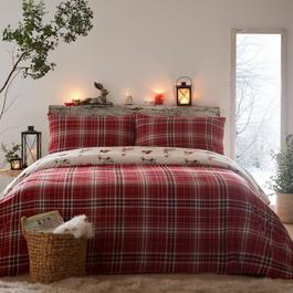 Dreams and Drapes Derwent Check 100% Brushed Cotton Duvet Cover Set
