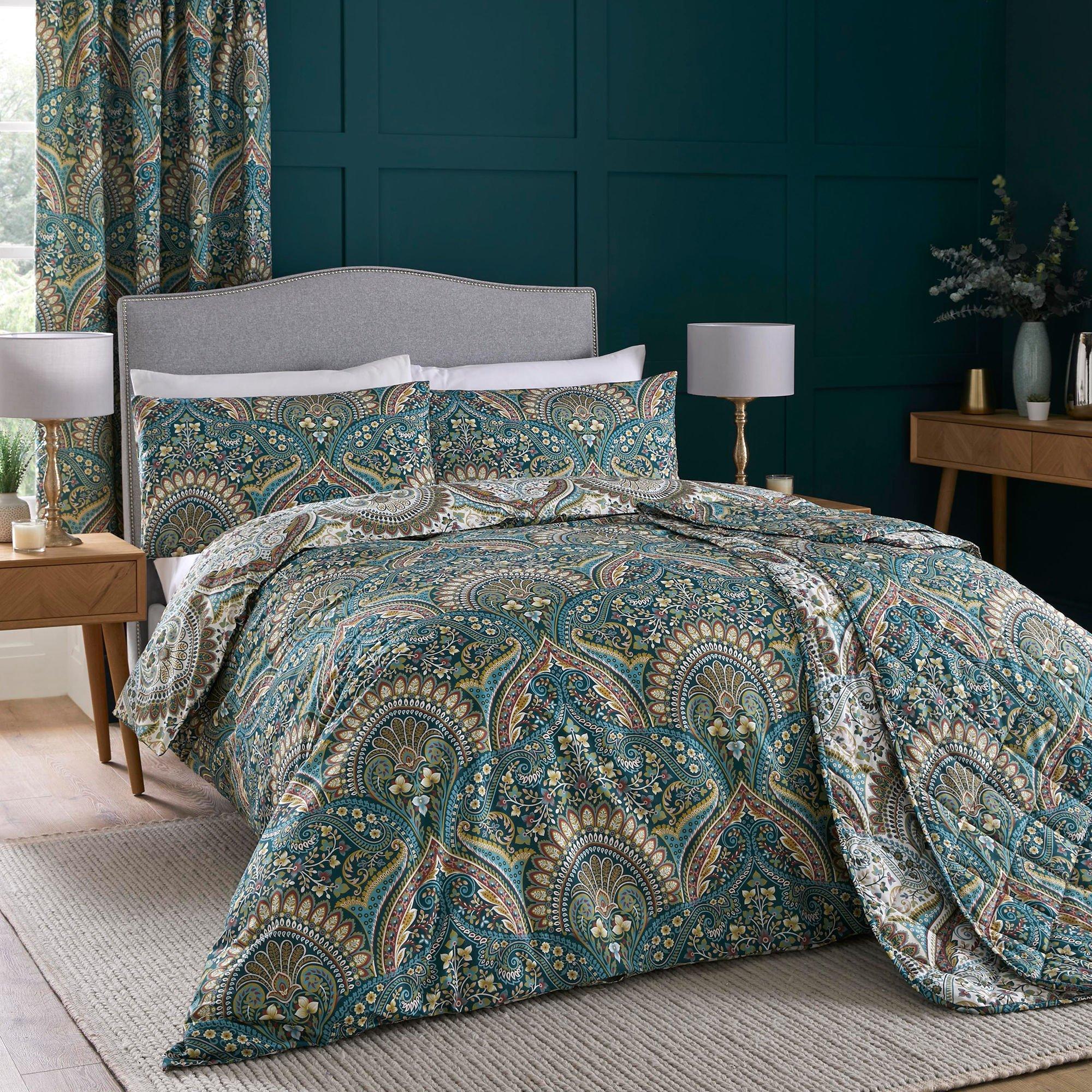 Teal - Dreams and Drapes - Palais Easy Care Duvet Cover Set - 4
