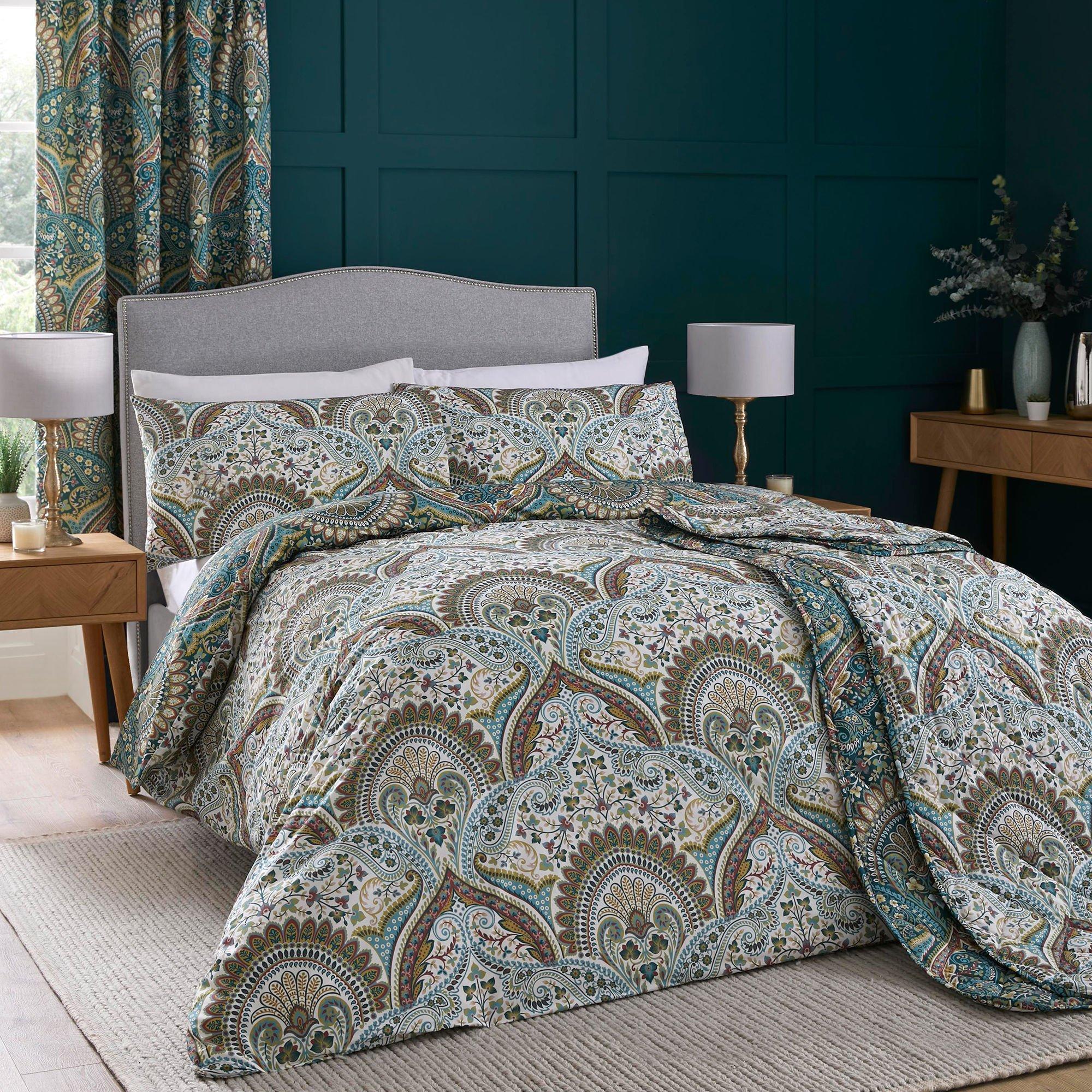 Teal - Dreams and Drapes - Palais Easy Care Duvet Cover Set - 5