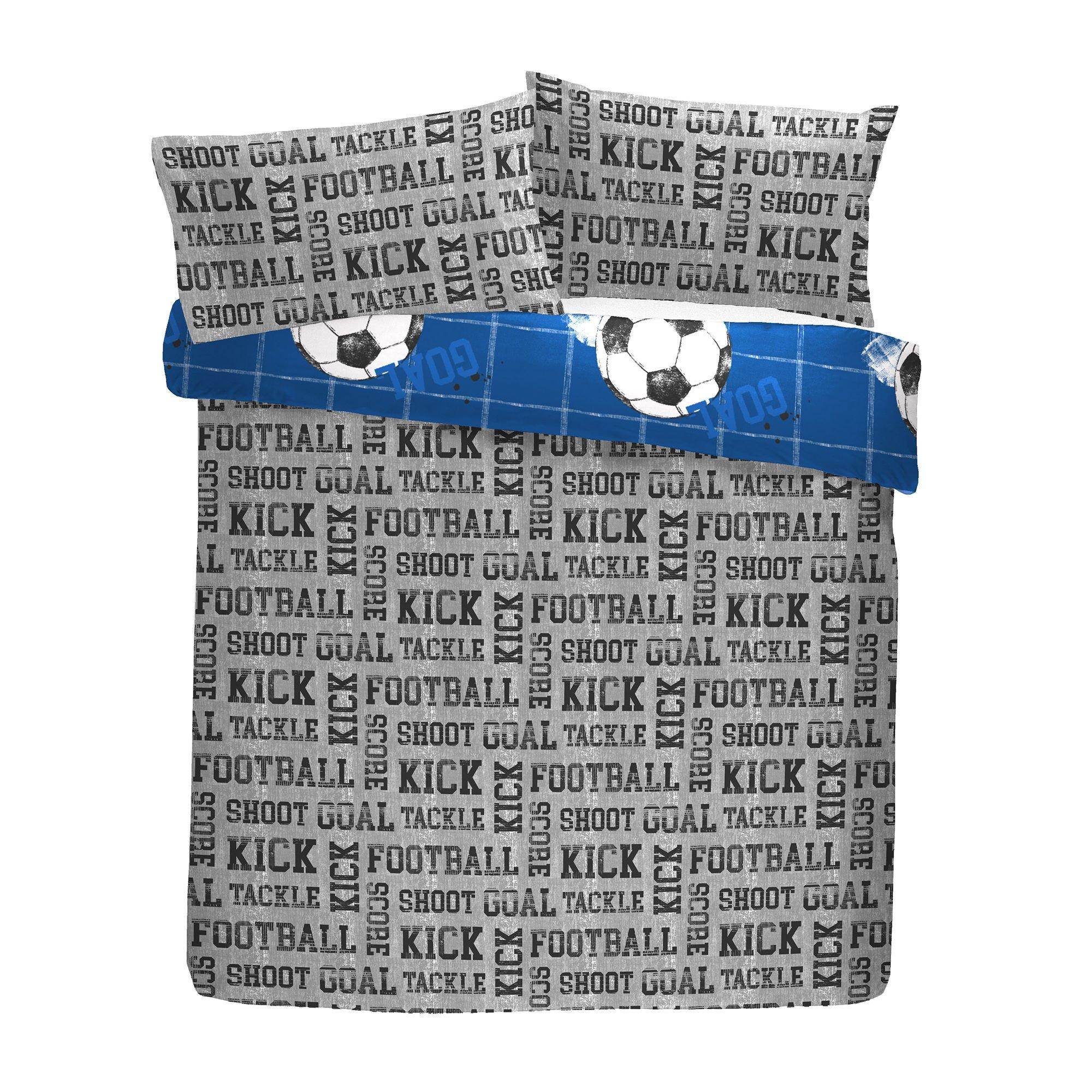 Blue - Bedlam - Football Easy Care Duvet Cover Set - 4