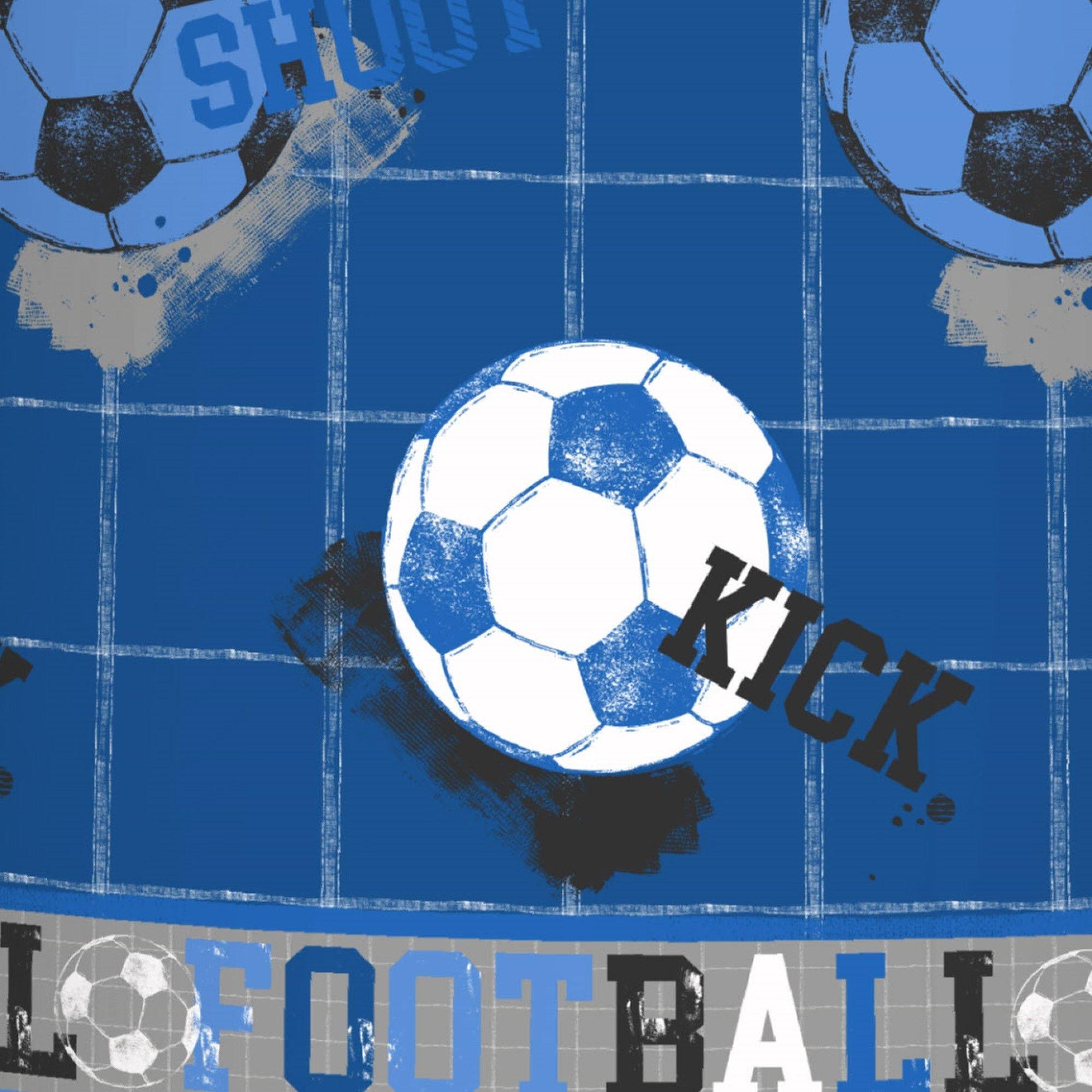 Blue - Bedlam - Football Easy Care Duvet Cover Set - 5