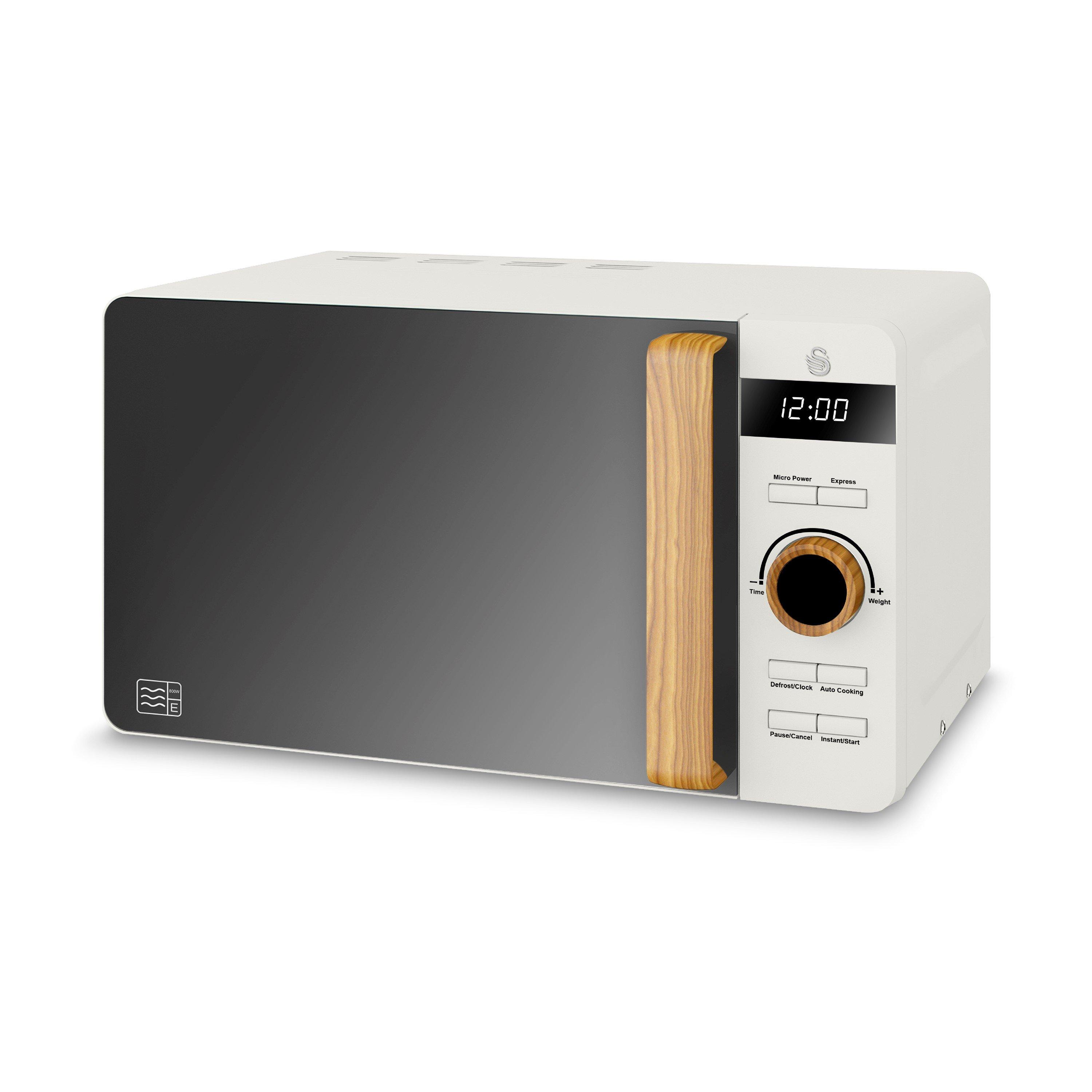 White - Swan - Swan Nordic White Digital Microwave 20L - 1