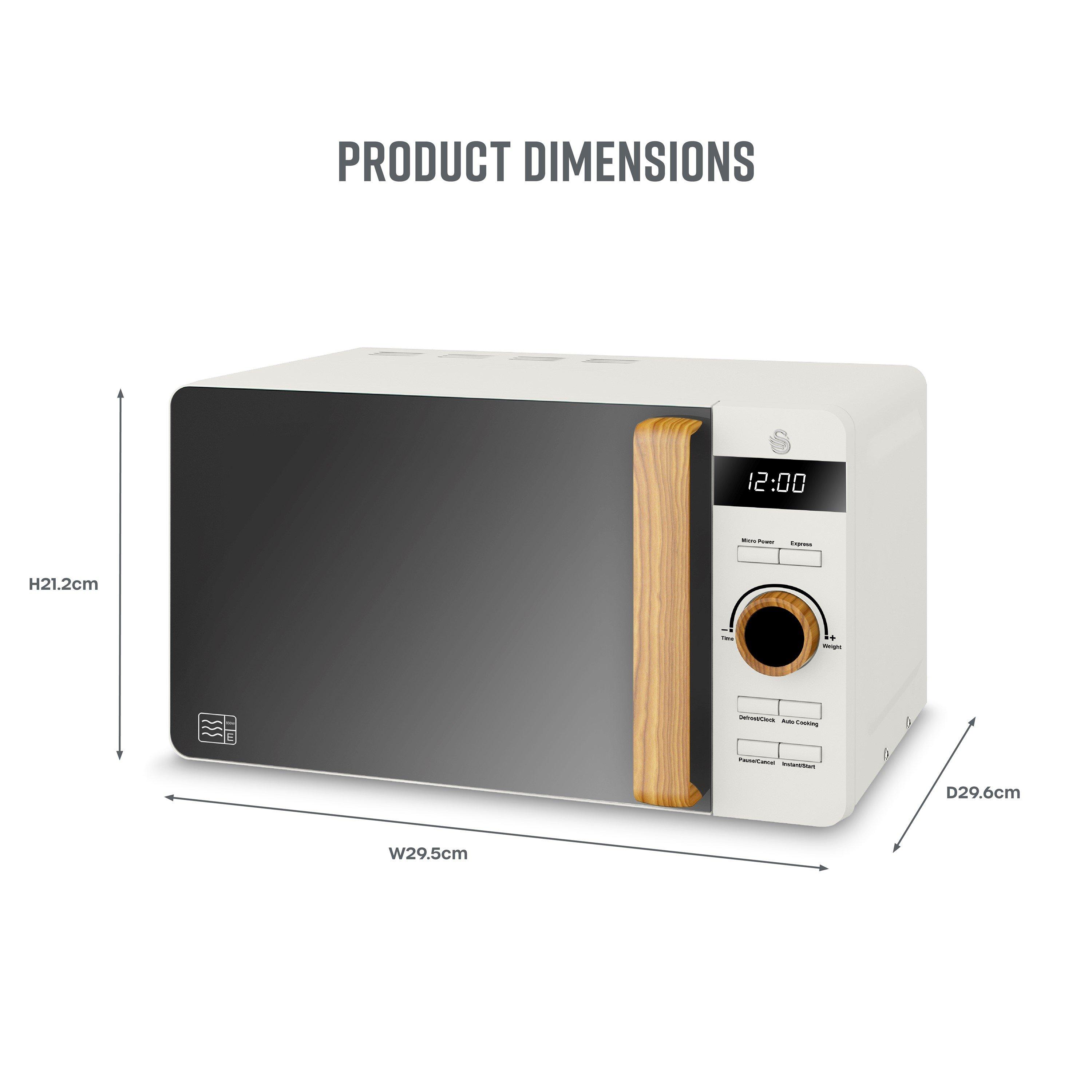 White - Swan - Swan Nordic White Digital Microwave 20L - 7