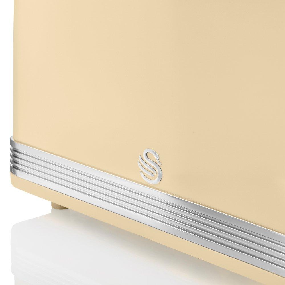 Cream - Swan - 4 Slice Retro Toaster - Cream - 3