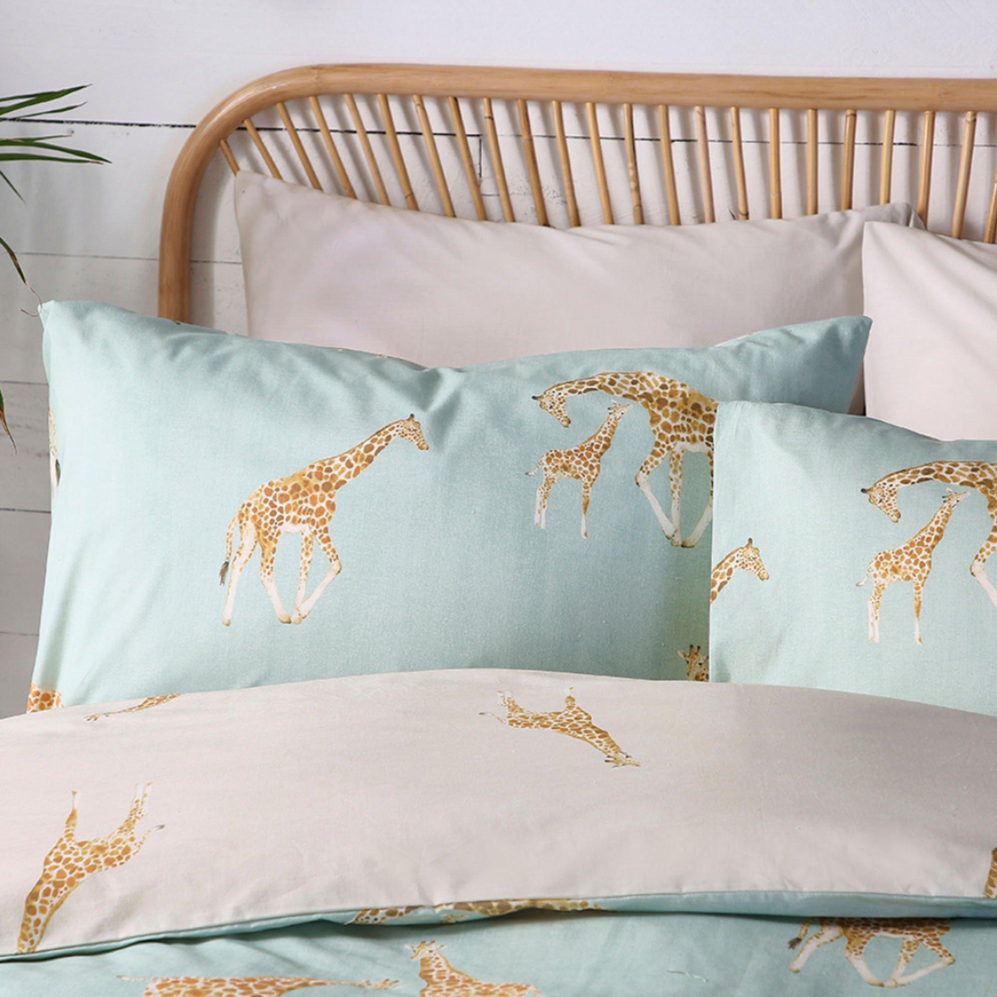 Duck Egg - Fusion - Milo Giraffe Reversible Duvet Cover Set - 2