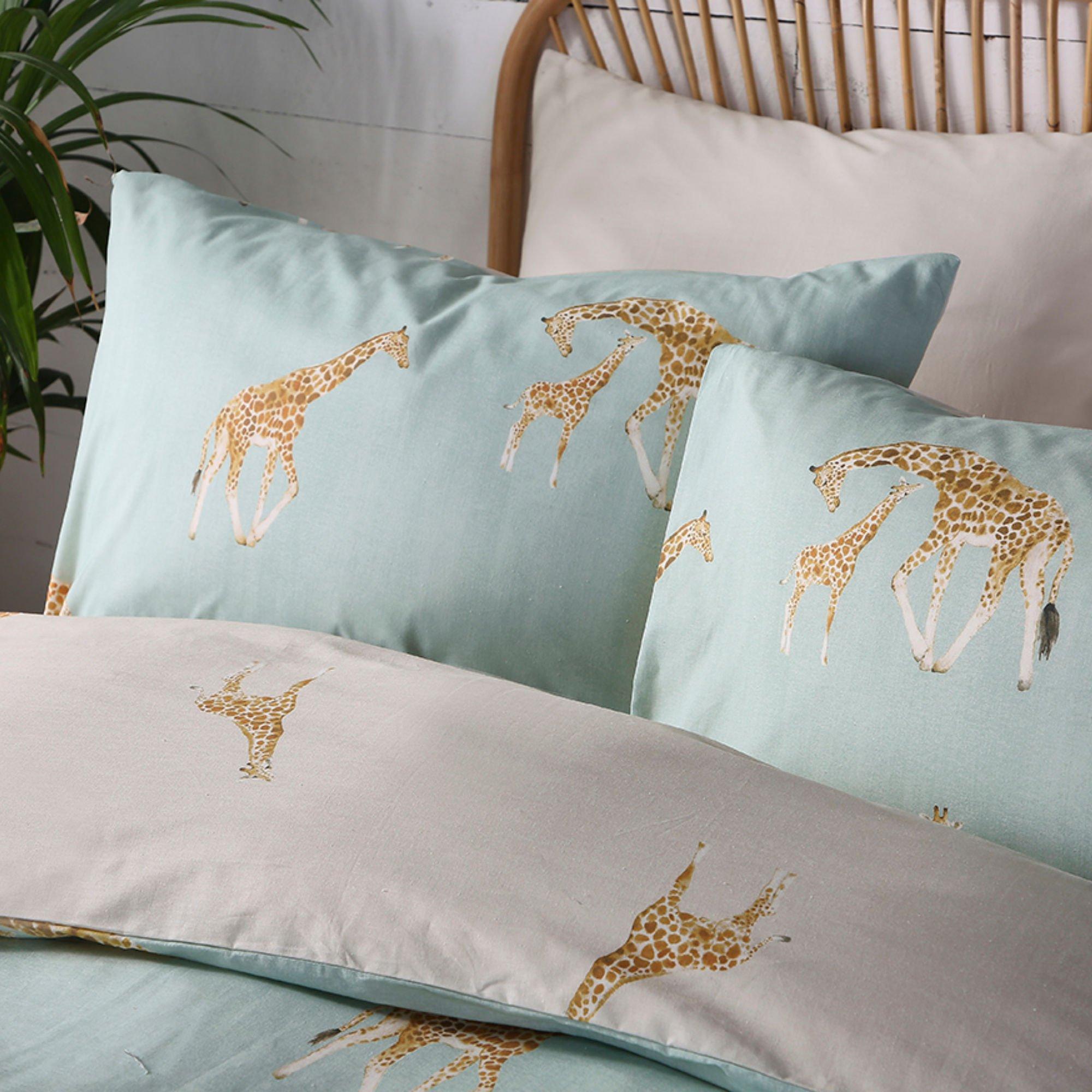 Duck Egg - Fusion - Milo Giraffe Reversible Duvet Cover Set - 3