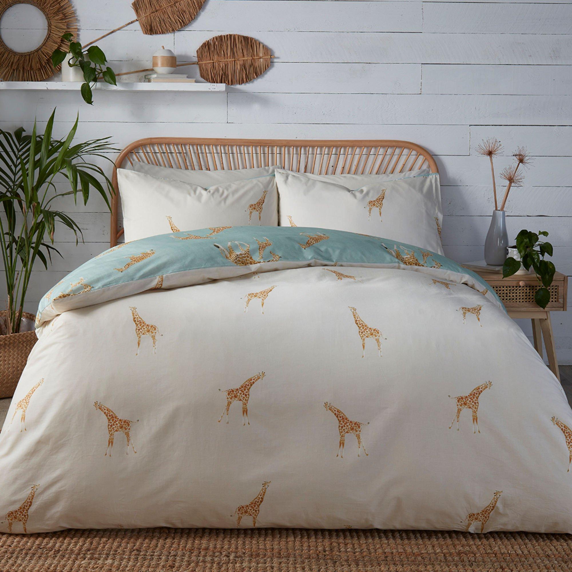 Duck Egg - Fusion - Milo Giraffe Reversible Duvet Cover Set - 5