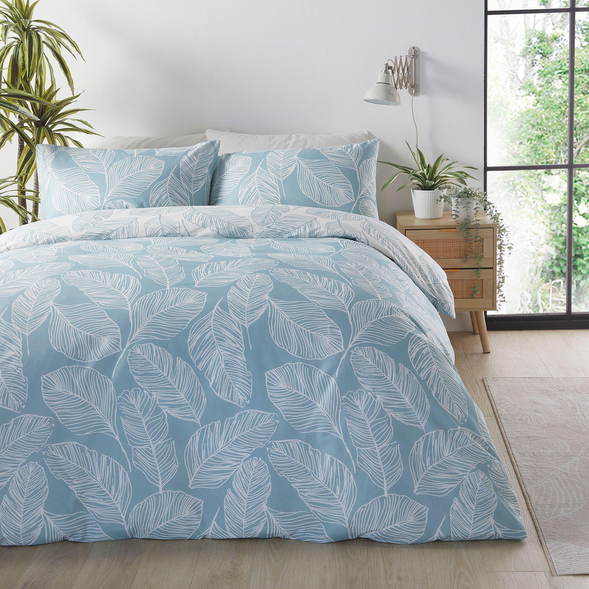 Fusion  Matteo Reversible Duvet Cover Set - Duck Egg - Single