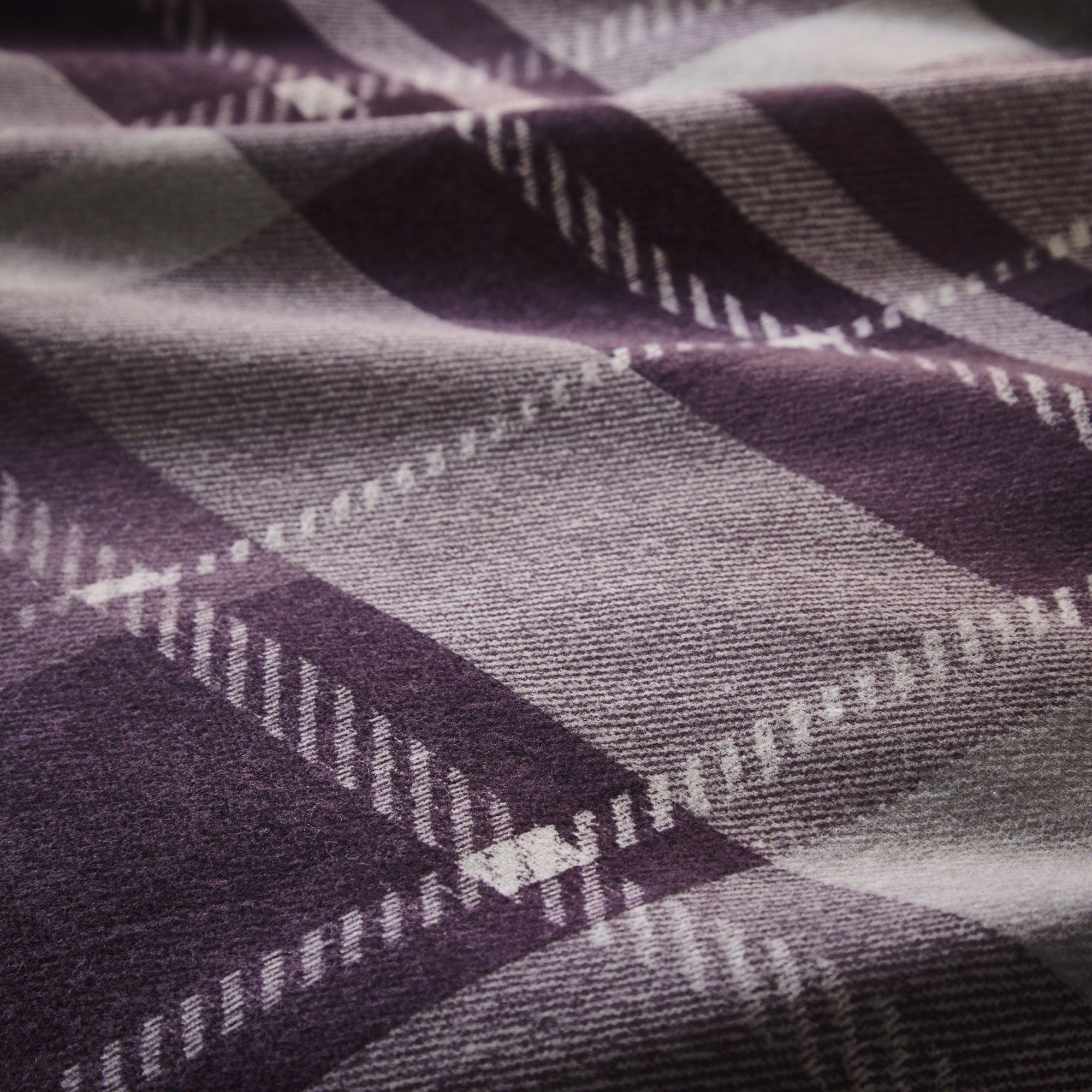 Plum - Dreams and Drapes - Colville Check Brushed Cotton Duvet Cover Set - 3