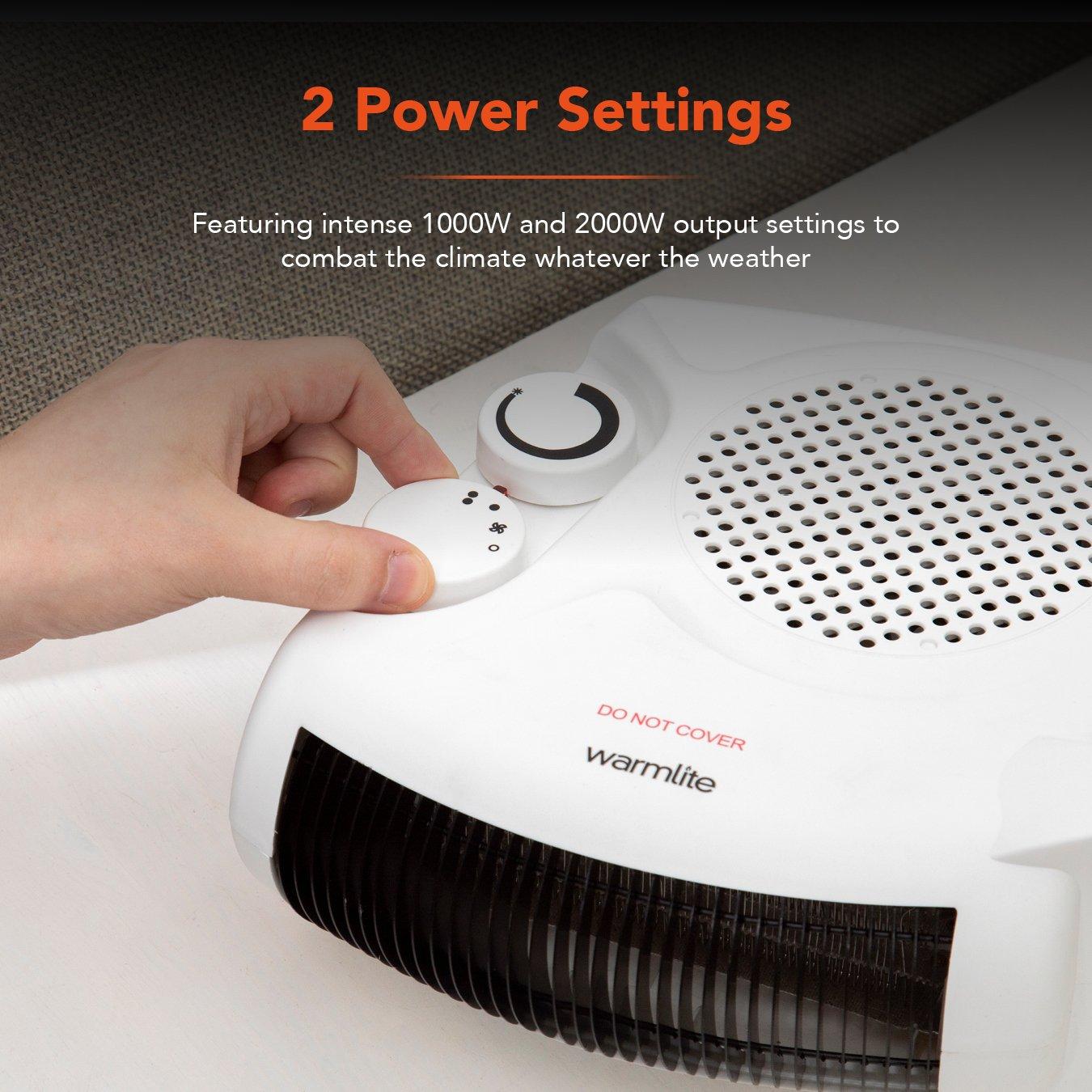 White - Warmlite - 2000W Fan Heater - 3
