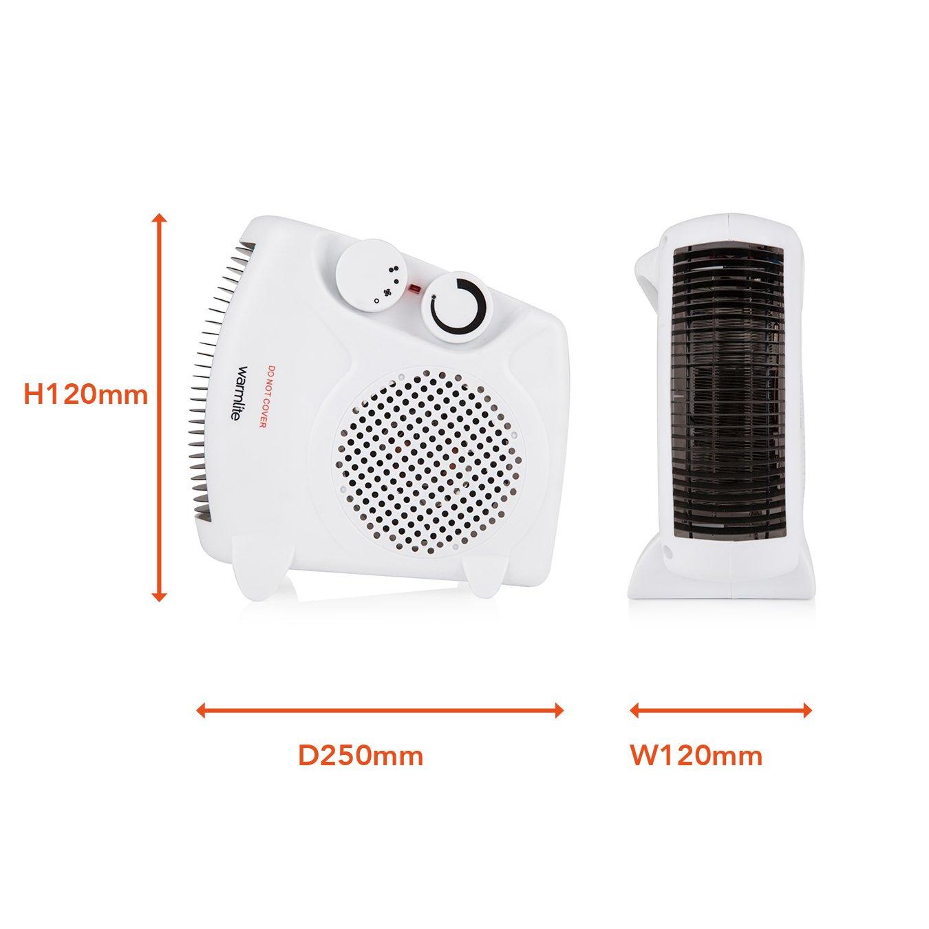 White - Warmlite - 2000W Fan Heater - 9