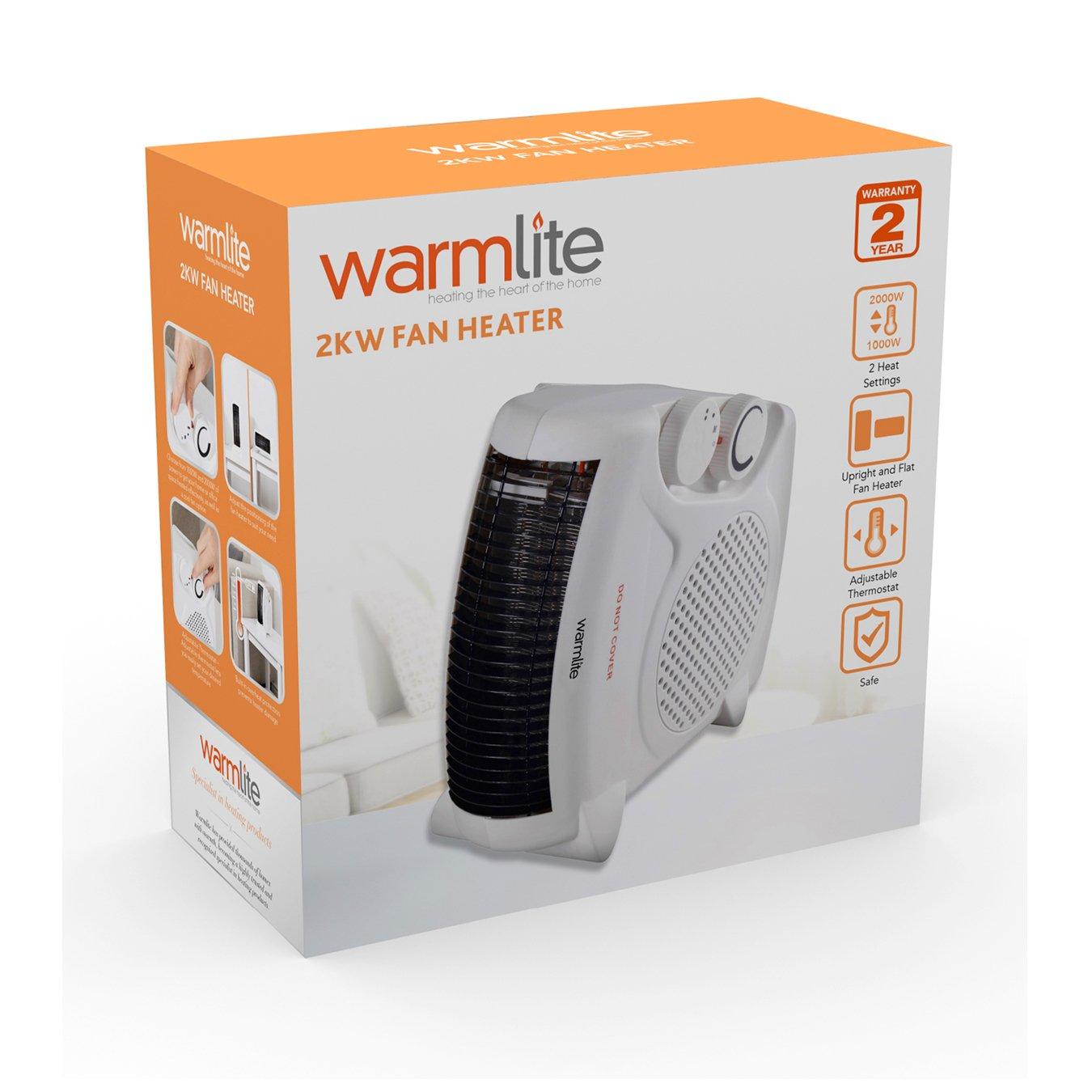 White - Warmlite - 2000W Fan Heater - 10