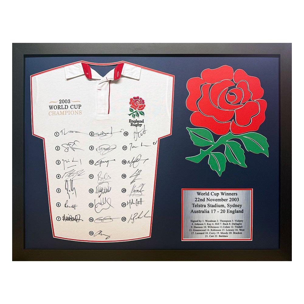 White - AllStarSignings Ltd - Fully Signed England Rugby 2003 World Cup Shirt