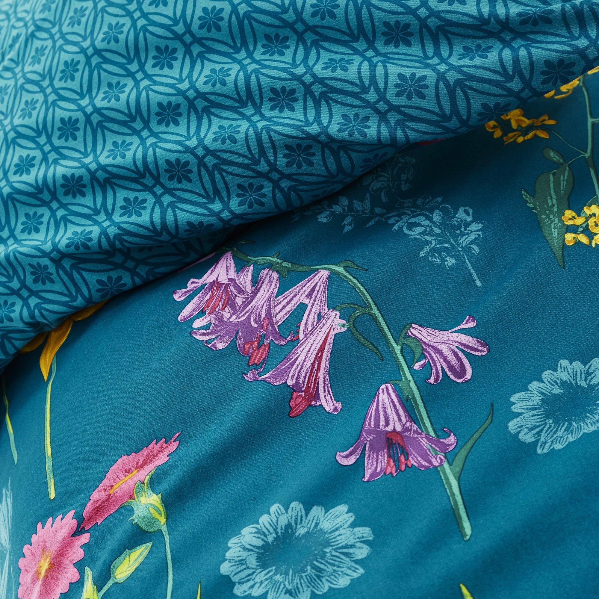 Teal - Dreams and Drapes - Ingrid Easy Care Duvet Cover Set - 3