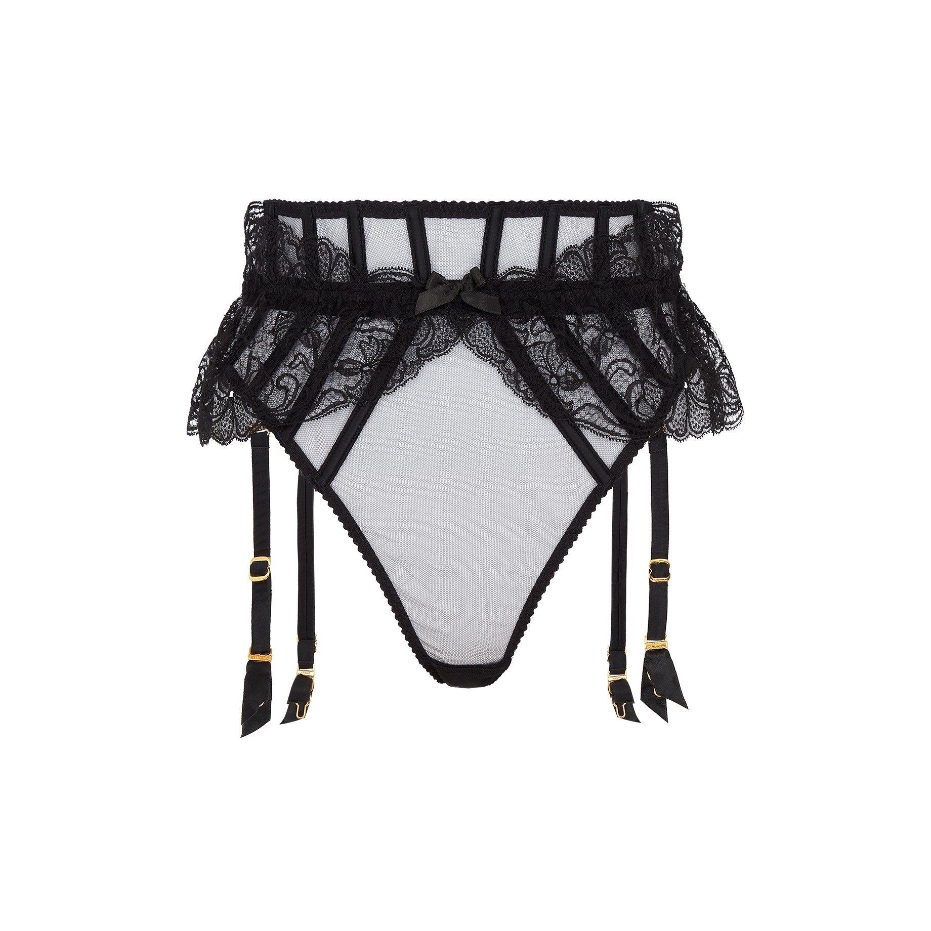 Black - Agent Provocateur - ROZLYN Suspender Thong - 4