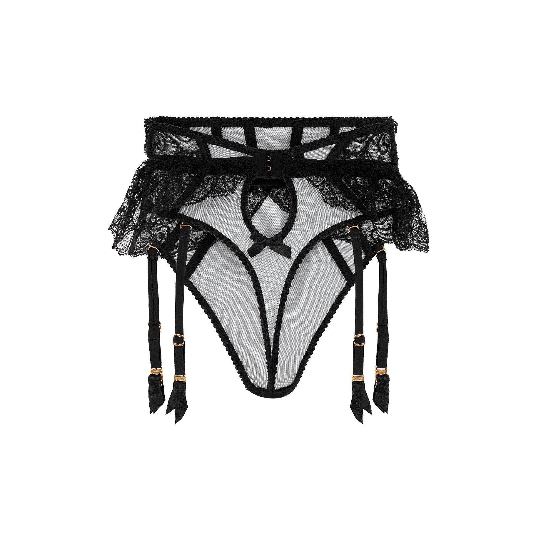 Black - Agent Provocateur - ROZLYN Suspender Thong - 5