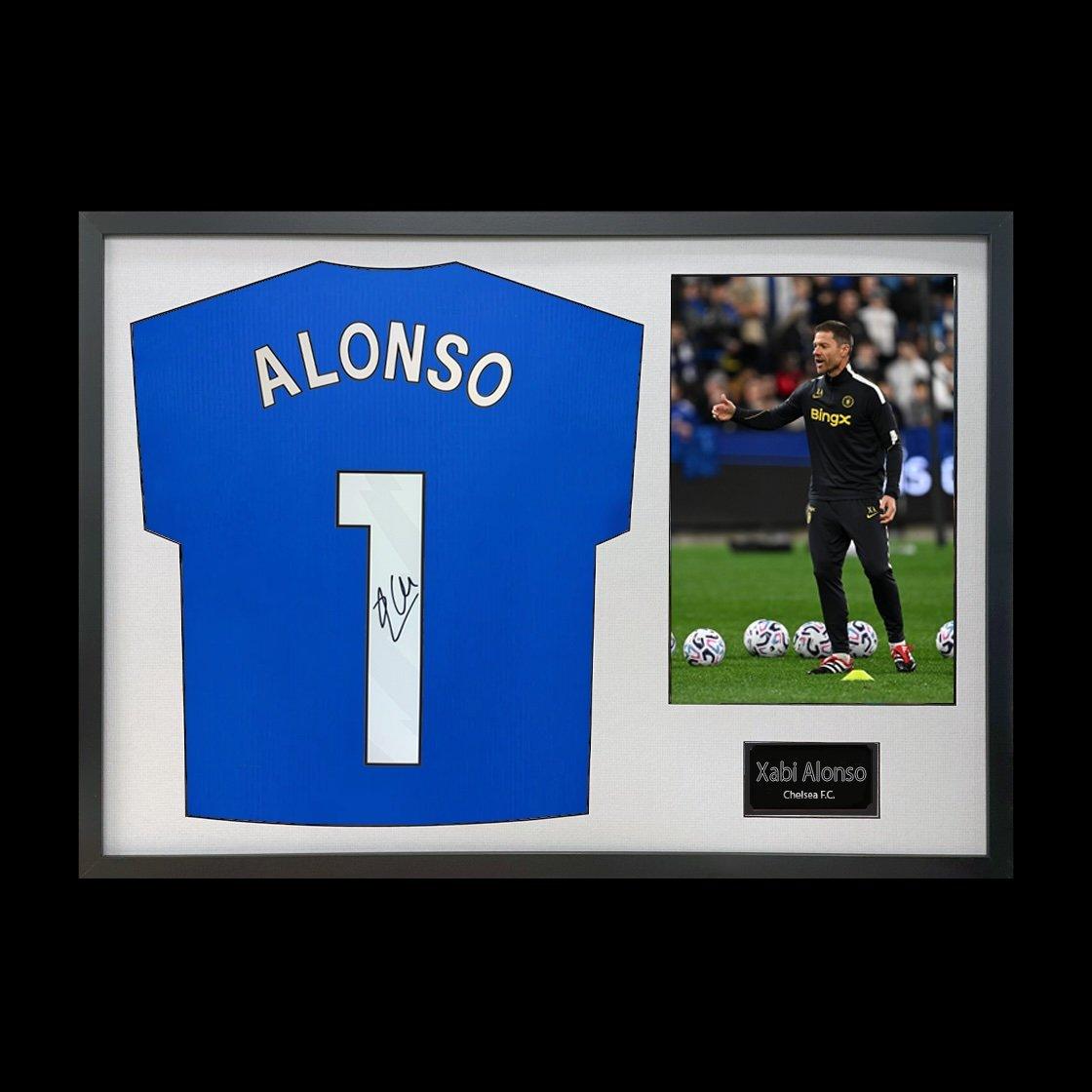 Blue - The Fan Cave - Xabi Alonso Signed Chelsea Shirt Classic Frame - 1