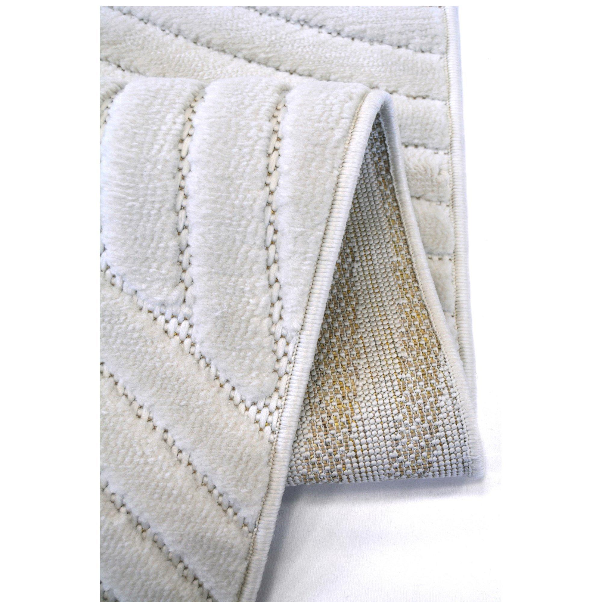 White - Homemaker - Malmo Curves Rug White - 3