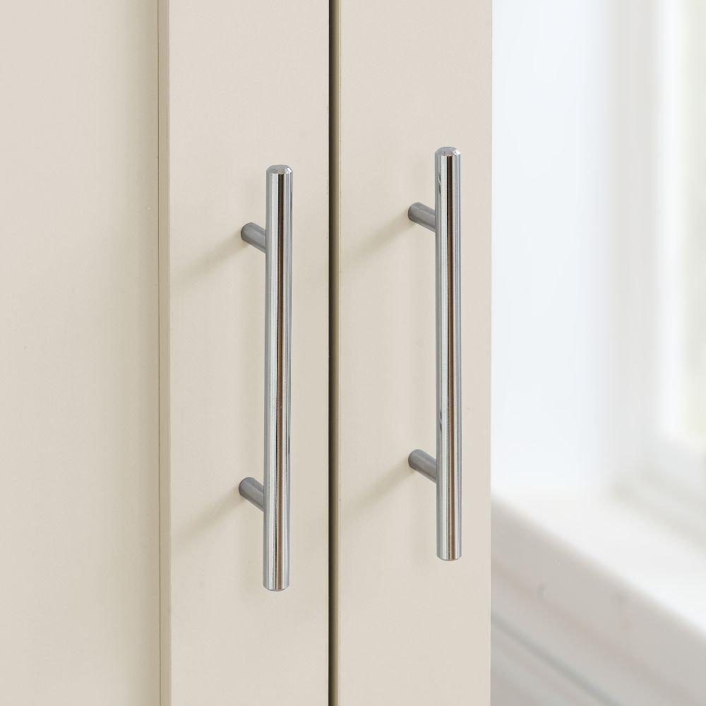 Cream & Oak - Birlea - Highgate 3 Door Wardrobe With Mirror - 2