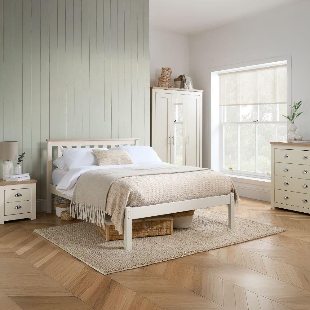 Cream & Oak - Birlea - Highgate 3 Door Wardrobe With Mirror - 3