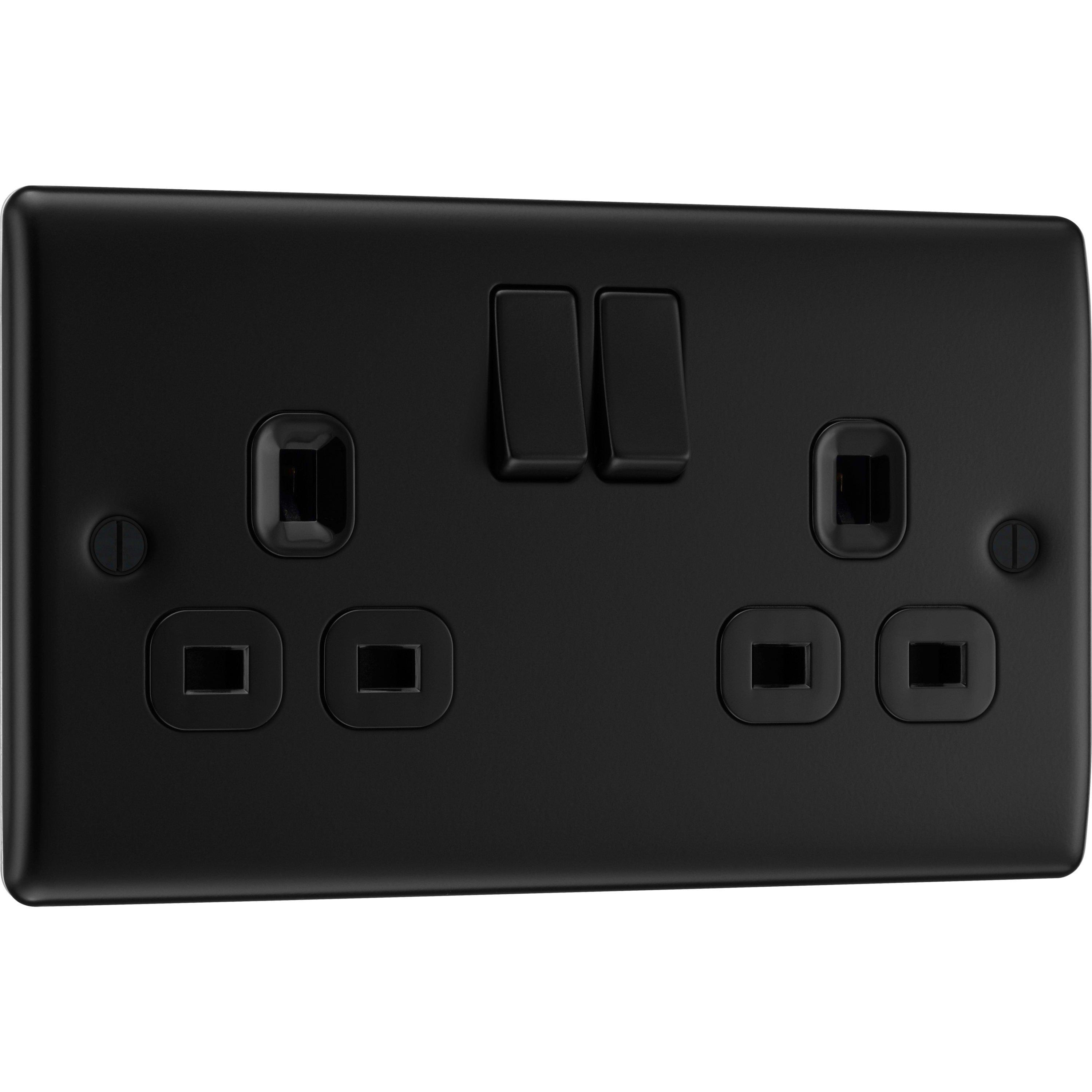 BG BG Nexus Metal Double Socket Matt Black