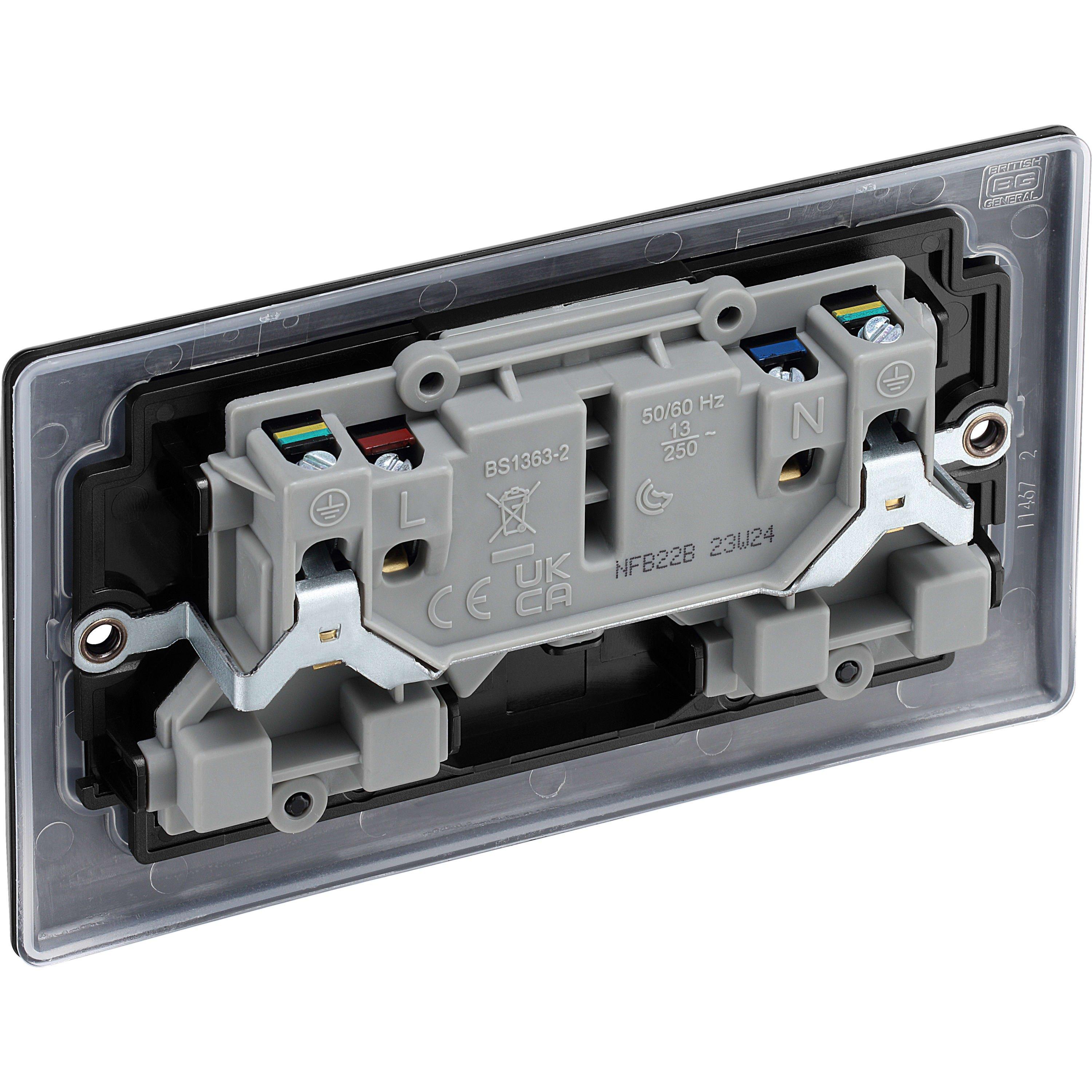 Matt Black - BG - BG Nexus Metal Double Socket Matt Black - 3