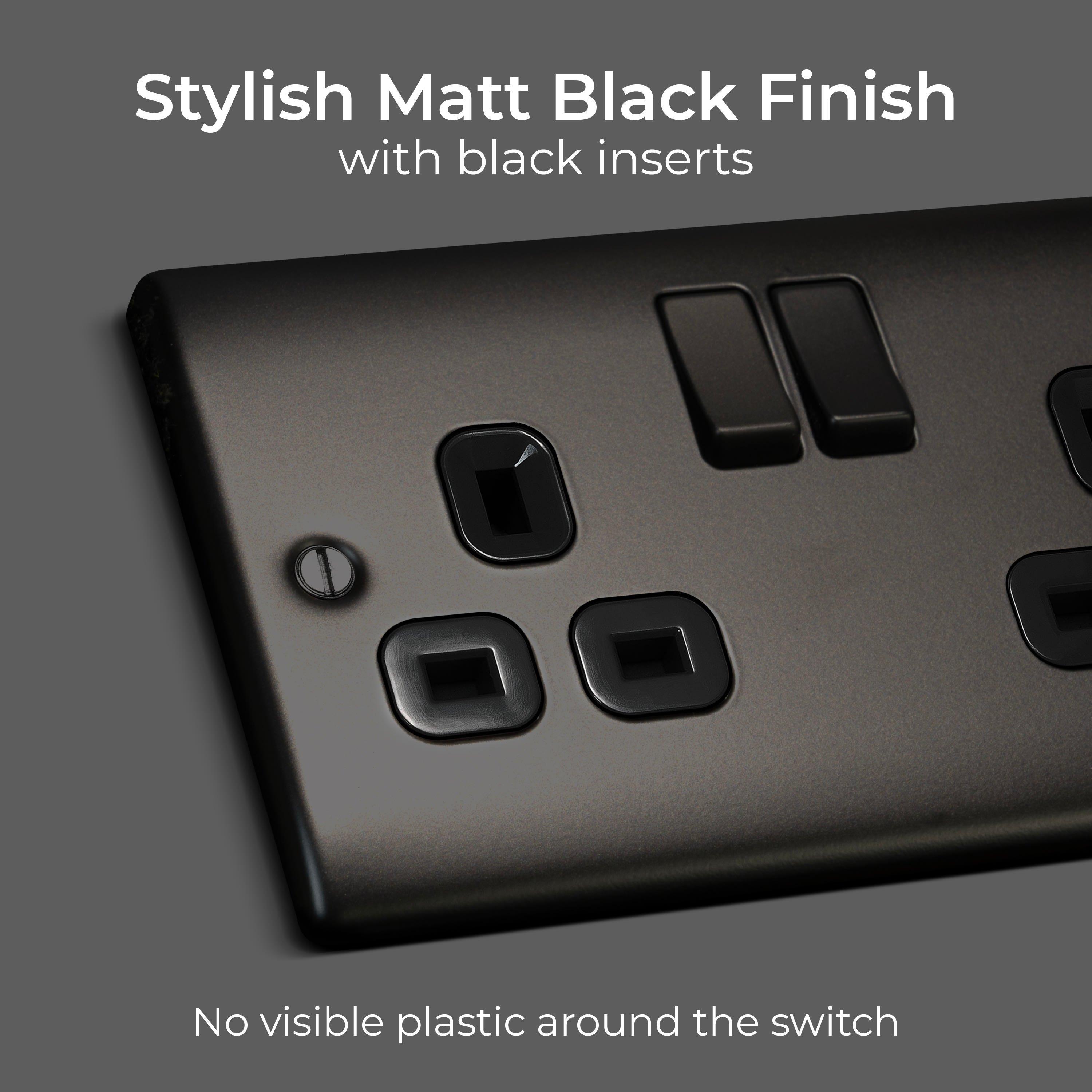 Matt Black - BG - BG Nexus Metal Double Socket Matt Black - 4