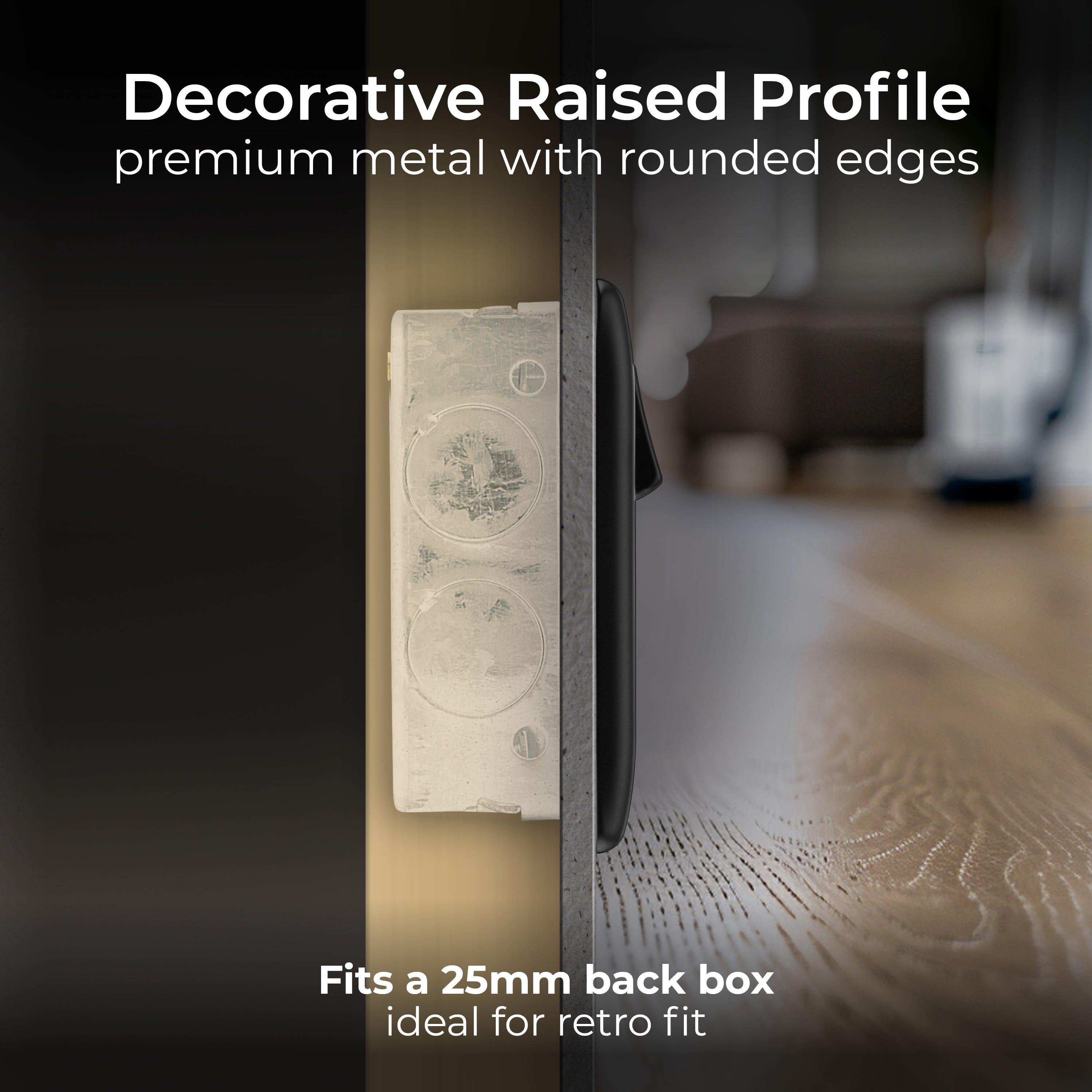 Matt Black - BG - BG Nexus Metal Double Socket Matt Black - 5