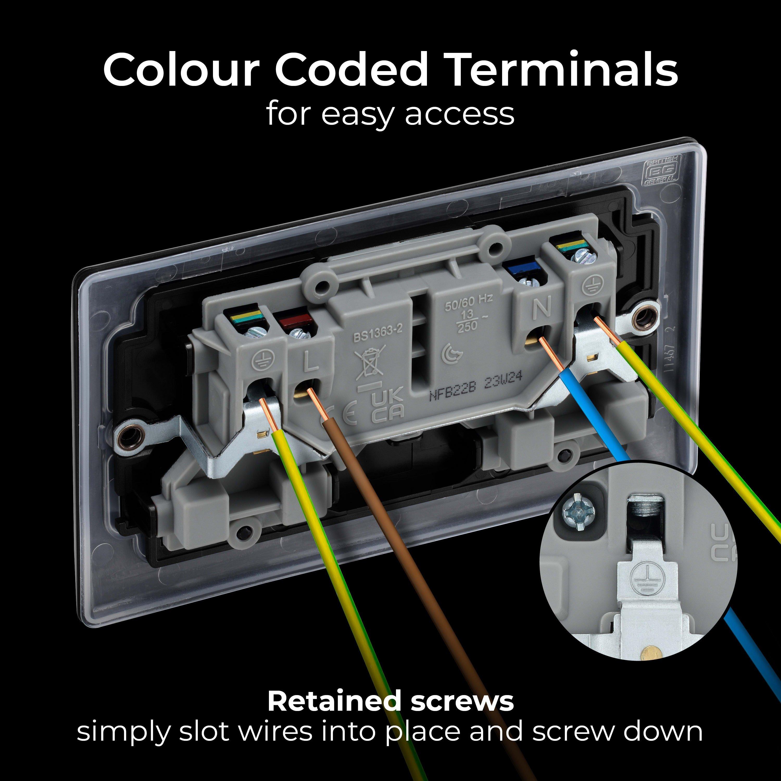 Matt Black - BG - BG Nexus Metal Double Socket Matt Black - 6