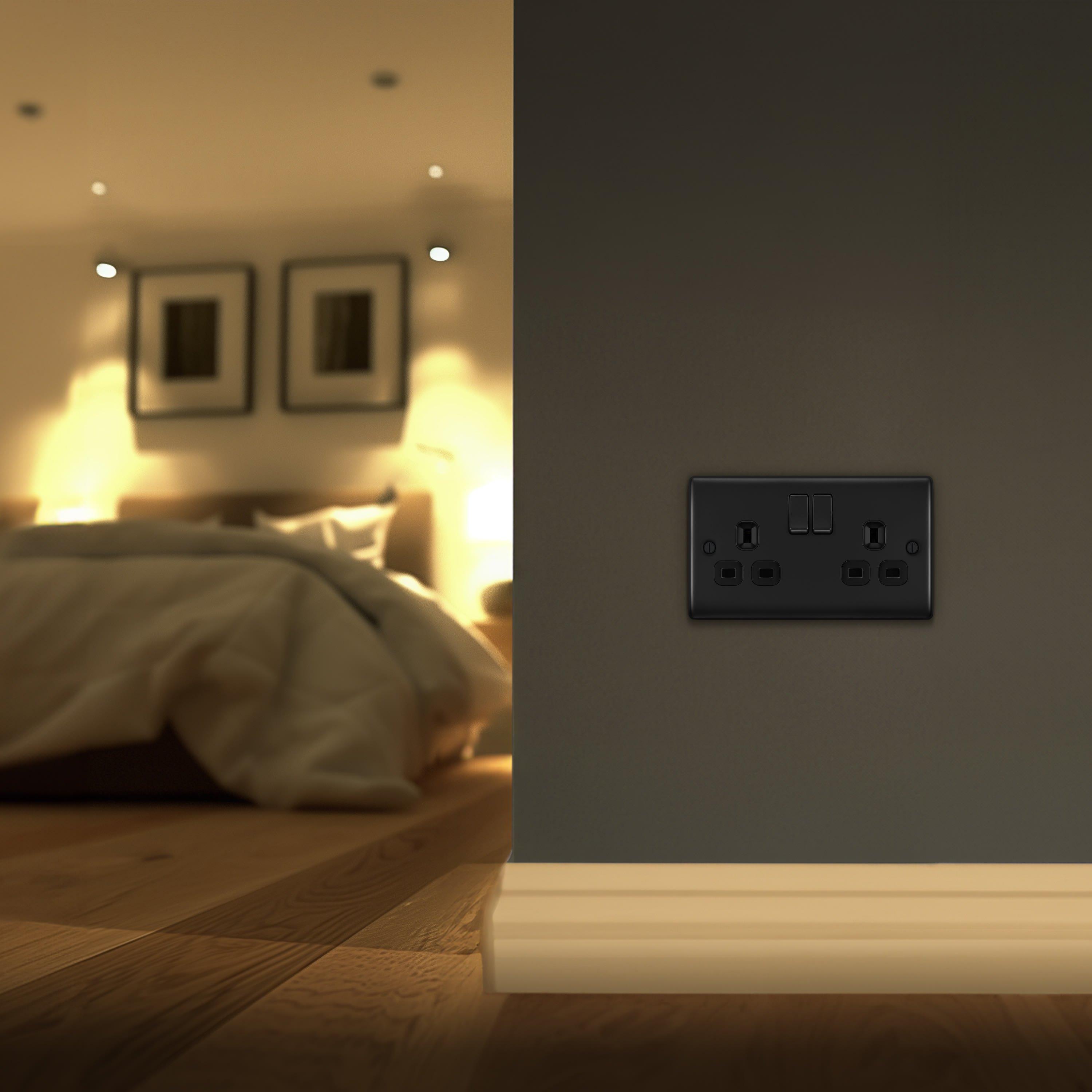 Matt Black - BG - BG Nexus Metal Double Socket Matt Black - 7
