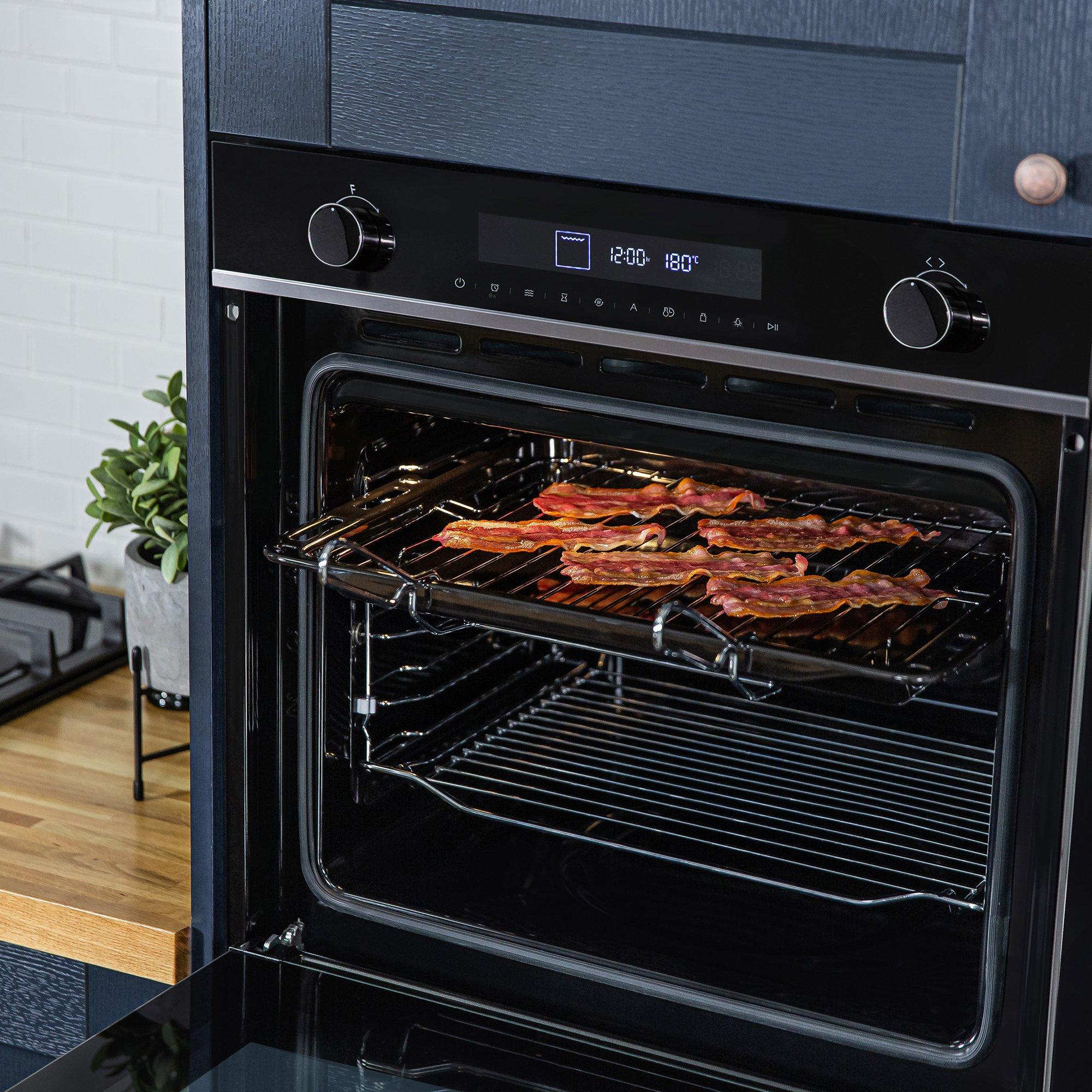 Dark Steel - Russell Hobbs - RHMEO7202DS Built-in Electric Fan Oven & Microwave - 5