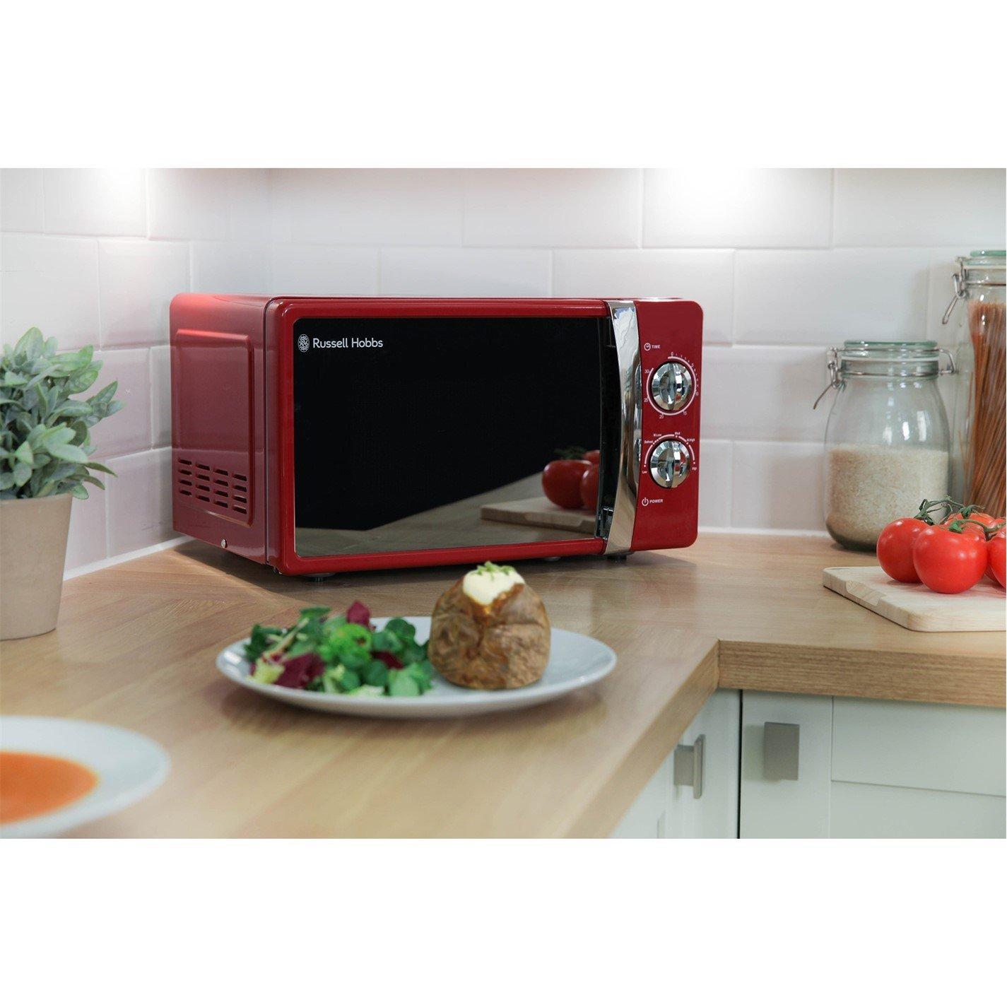 Red - Russell Hobbs - RHMM701R-N Colours Plus 17L Red Manual Microwave - 3