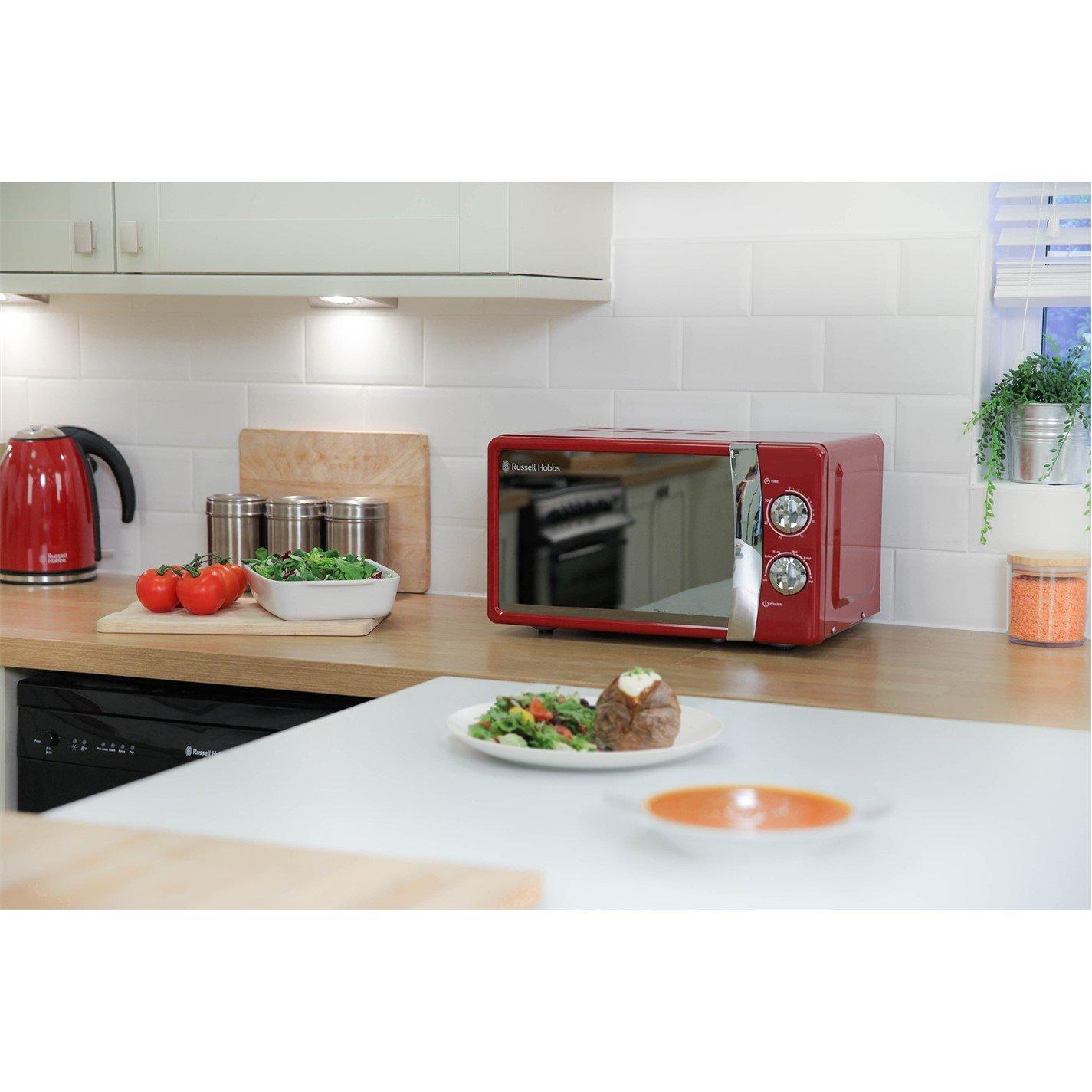 Red - Russell Hobbs - RHMM701R-N Colours Plus 17L Red Manual Microwave - 4