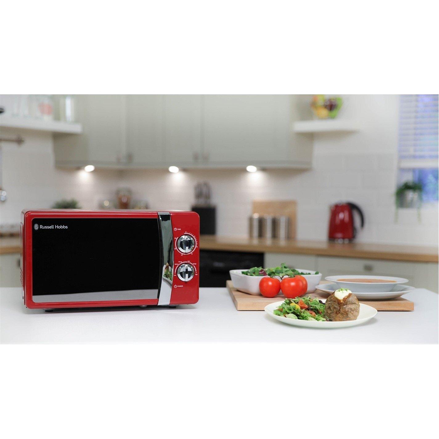Red - Russell Hobbs - RHMM701R-N Colours Plus 17L Red Manual Microwave - 6