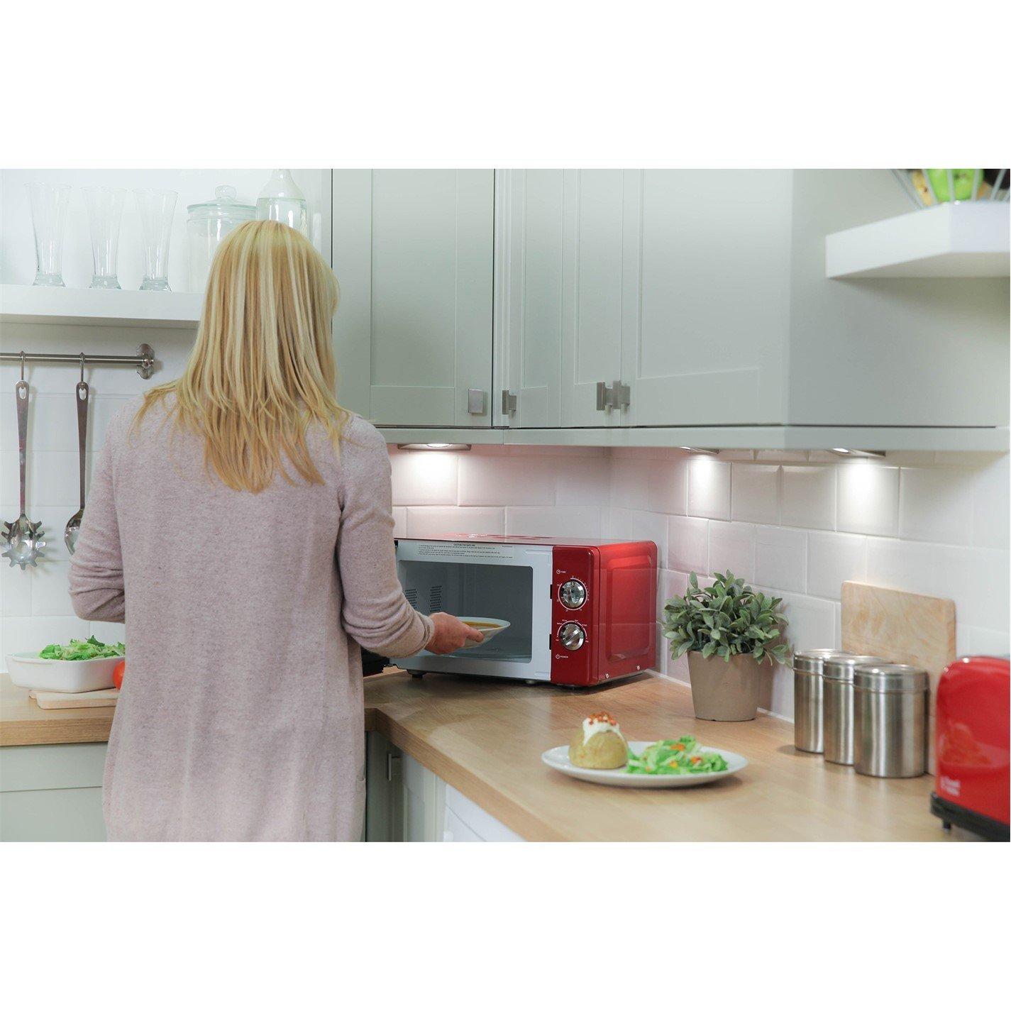 Red - Russell Hobbs - RHMM701R-N Colours Plus 17L Red Manual Microwave - 7