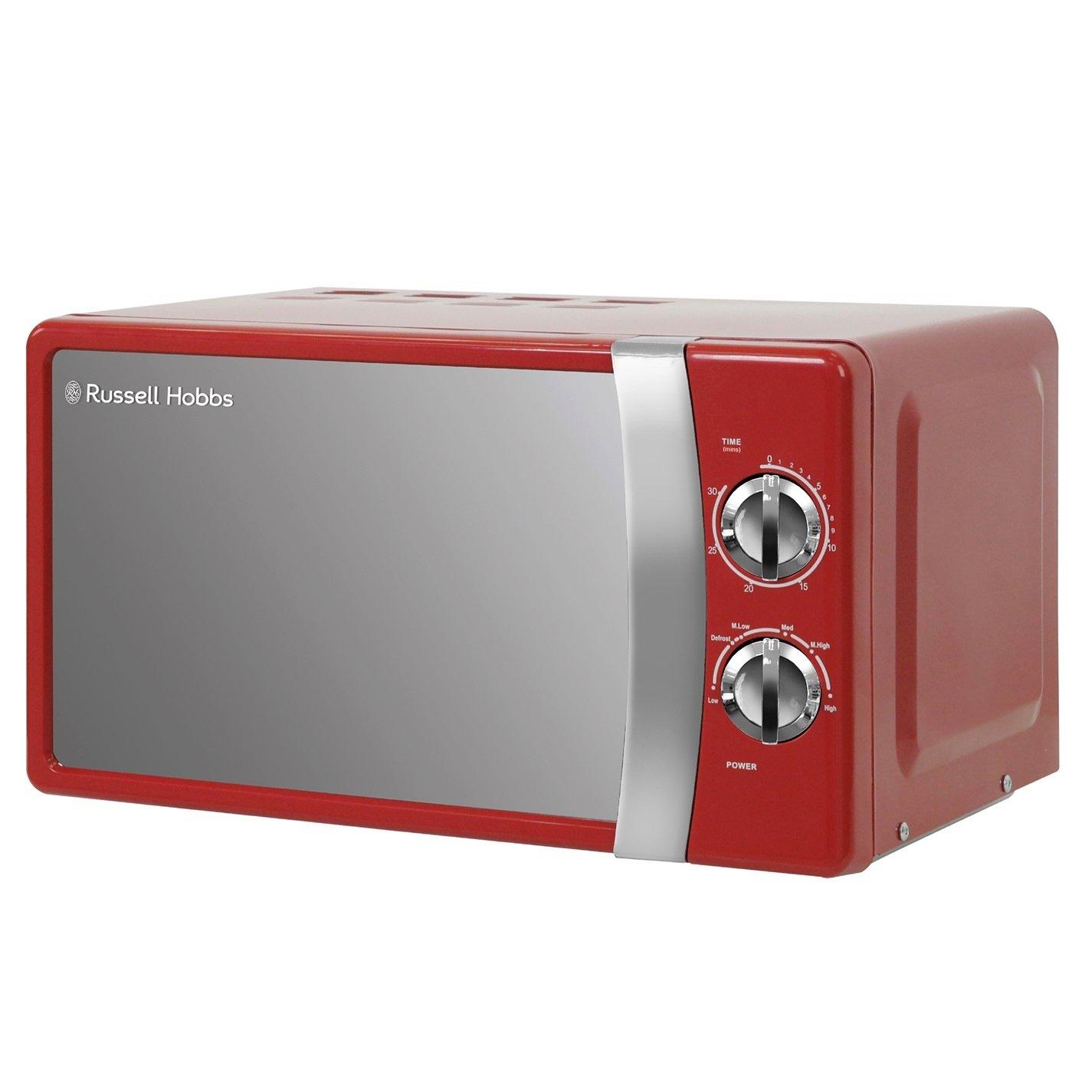 Red - Russell Hobbs - RHMM701R-N Colours Plus 17L Red Manual Microwave - 8