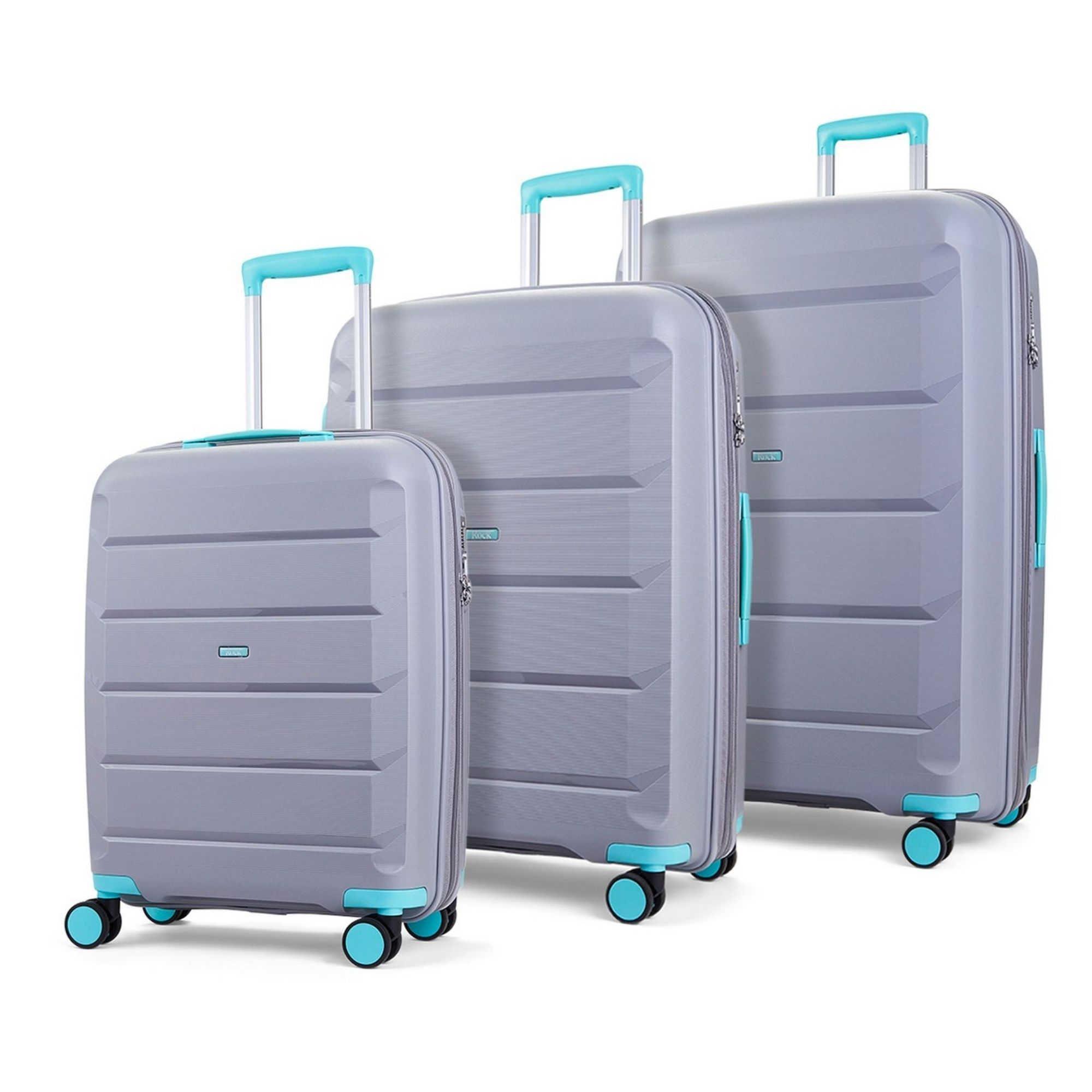 Grey/ Aqua - Rock - Tulum Suitcase Grey/Aqua - 1