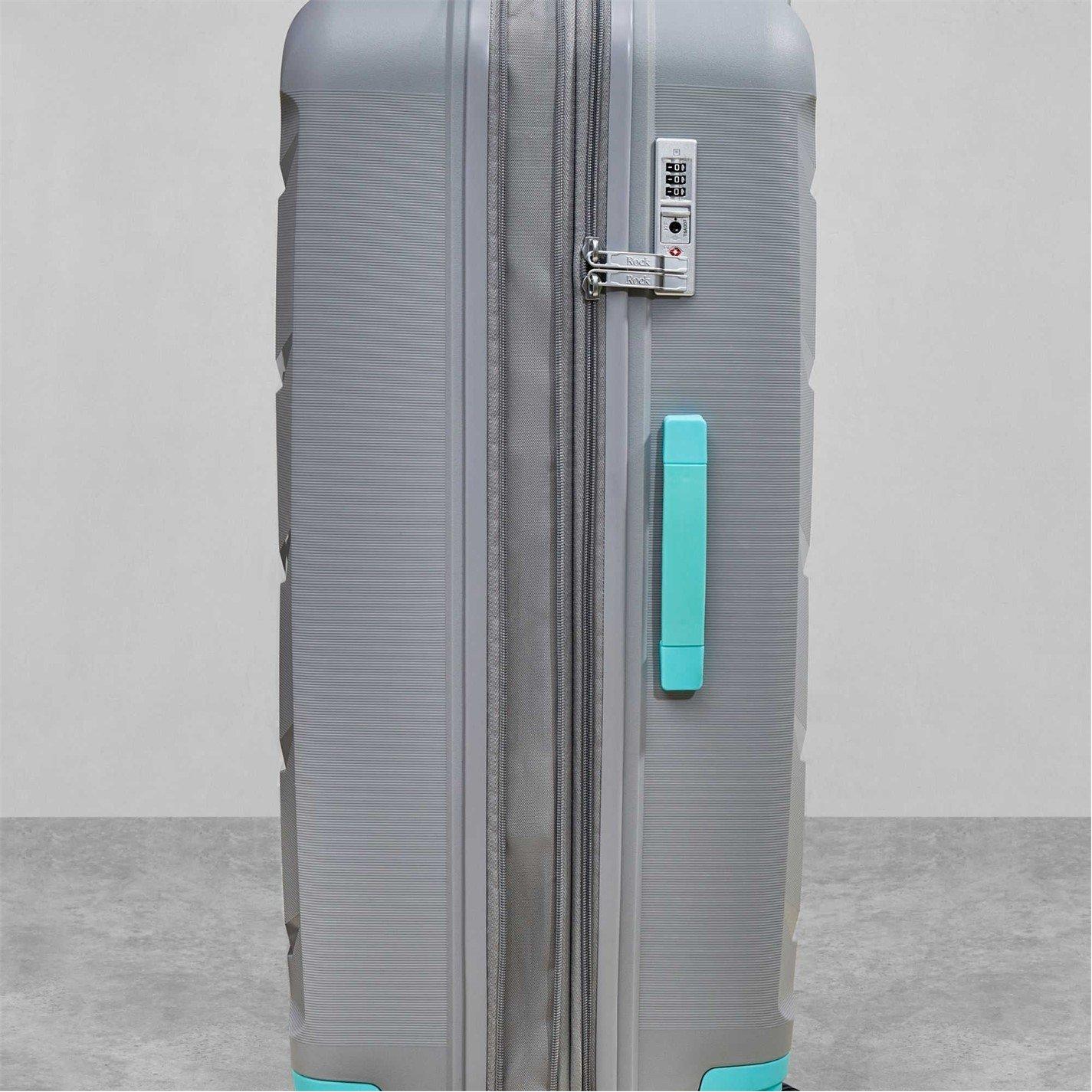 Grey/ Aqua - Rock - Tulum Suitcase Grey/Aqua - 4