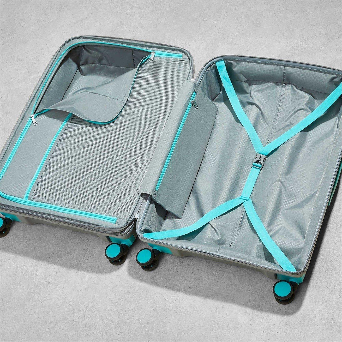 Grey/ Aqua - Rock - Tulum Suitcase Grey/Aqua - 5