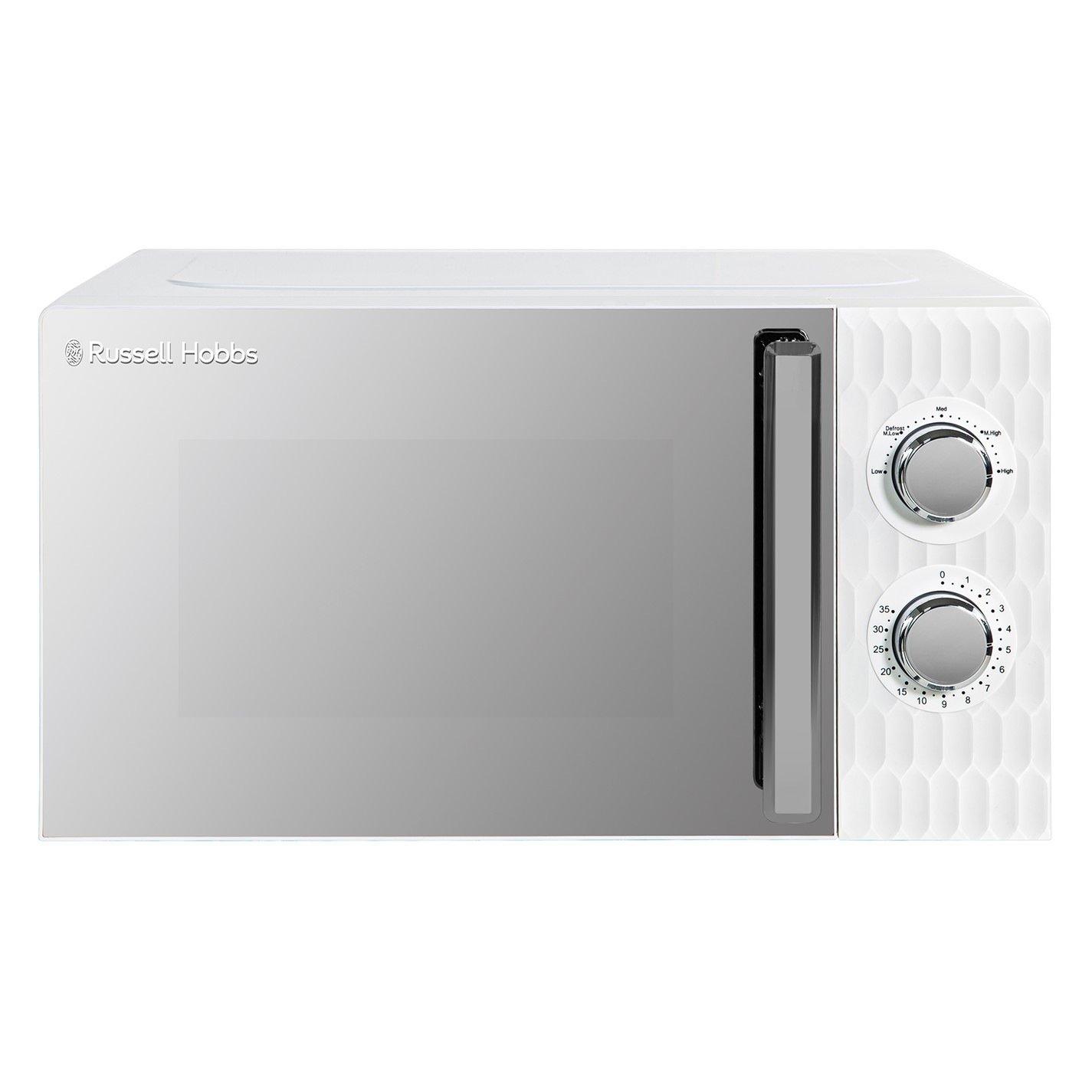 White - Russell Hobbs - RHMM715 Honeycomb Manual Microwave 17L White - 1
