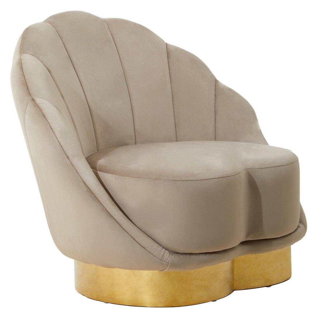 Fifty Five South  Biarritz Mink Velvet Chair - Brown