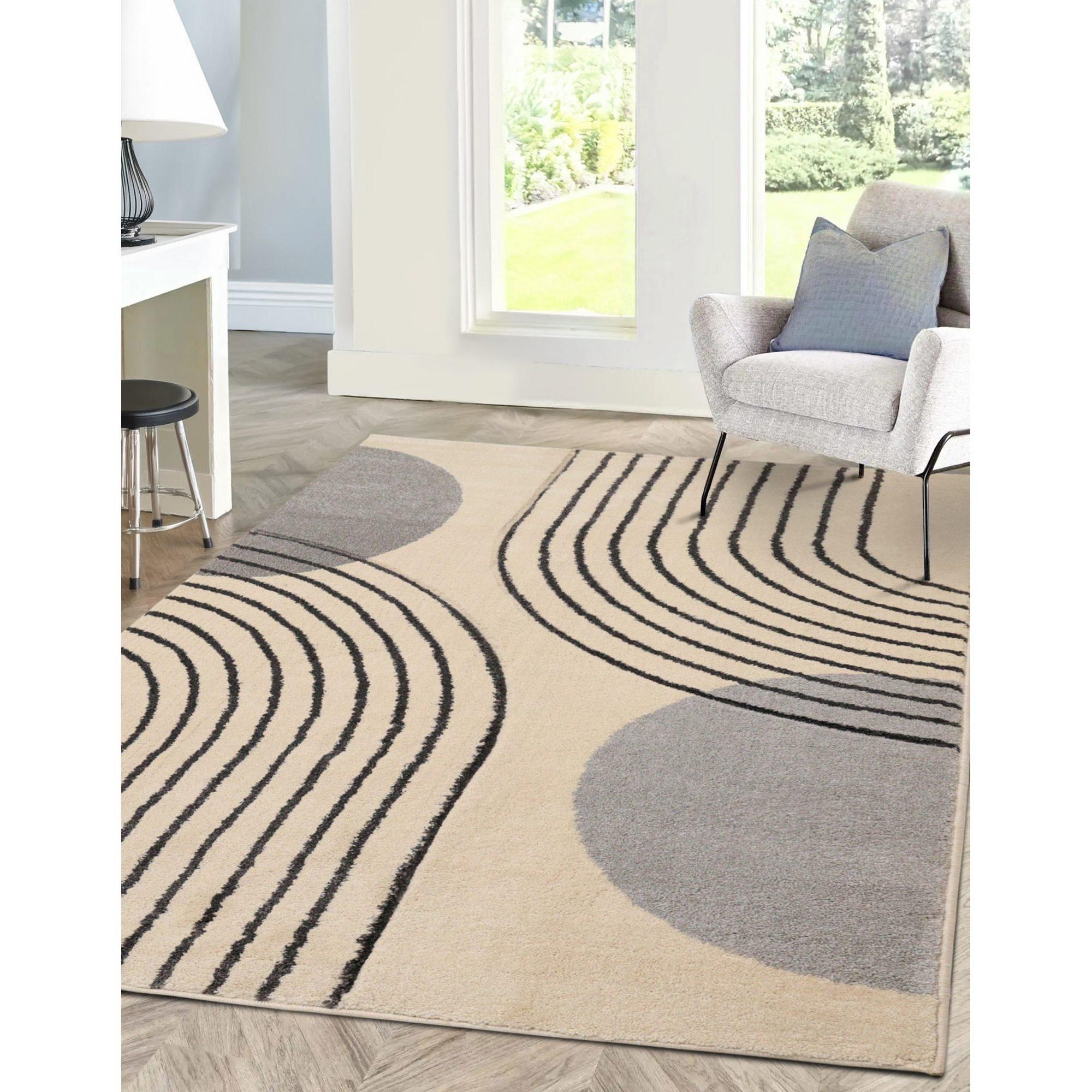 Grey - Homemaker - Portia Modern Arc Rug Grey - 1