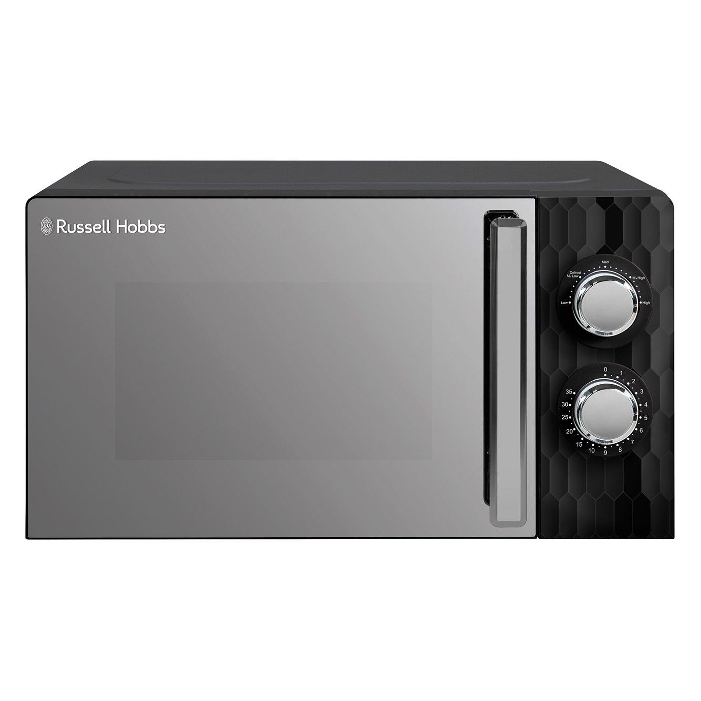 Black - Russell Hobbs - RHMM715B Honeycomb Manual Microwave 17L Black - 1