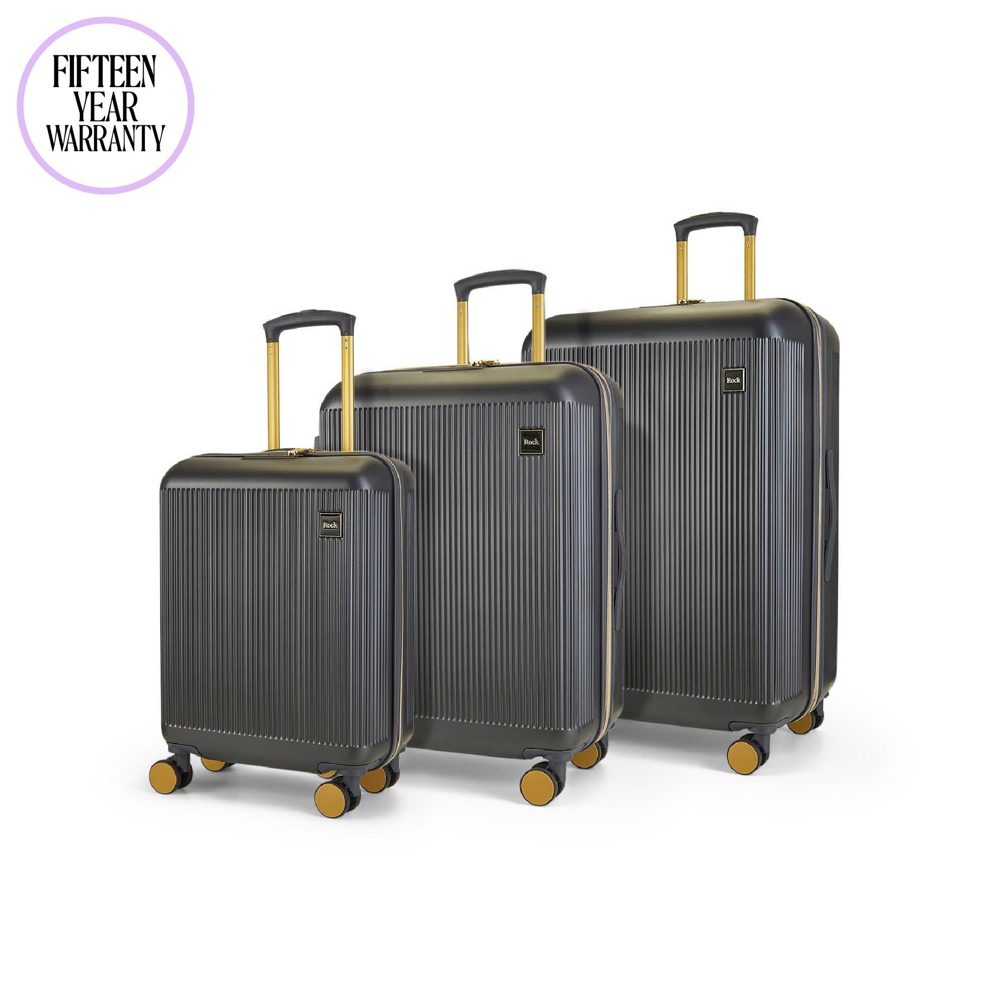 Charcoal With G - Rock - Rock Aria Suitcase Charcoal with Gold - 1